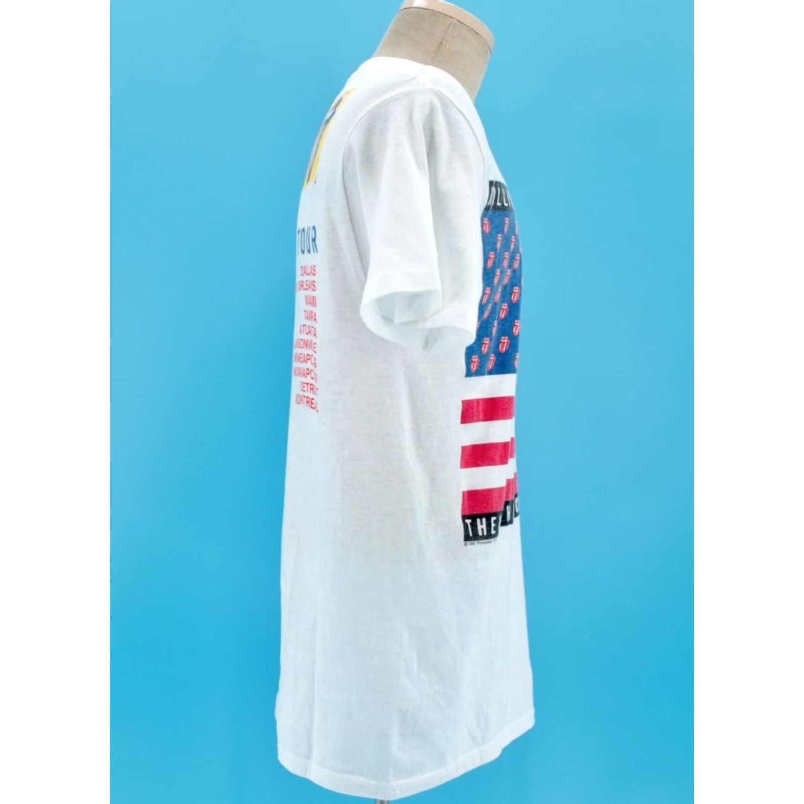 Vintage VTG 80s Rolling Stones Steel Wheels Tour TShirt Sz L Band T-shirt 1989 Flag Shirt Men L White Graphic Tee 1980s Mens VTG Rolling Stones Band T-Shirt Size US L / EU 52-54 / 3 - 4 Thumbnail
