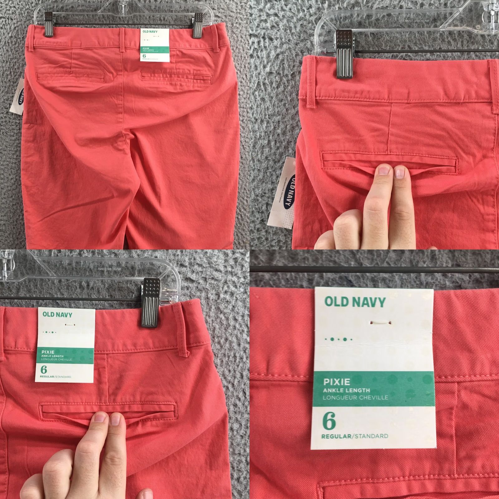 Old Navy Old Navy Pixie Ankle Pants Womens 6R Coral Mid Rise Zip Fly NEW Pants Women 6 Coral Pink Classic Slim Leg Modern 32in Waist 25.5in Inseam Size 28" / US 6 / IT 42 - 9 Thumbnail