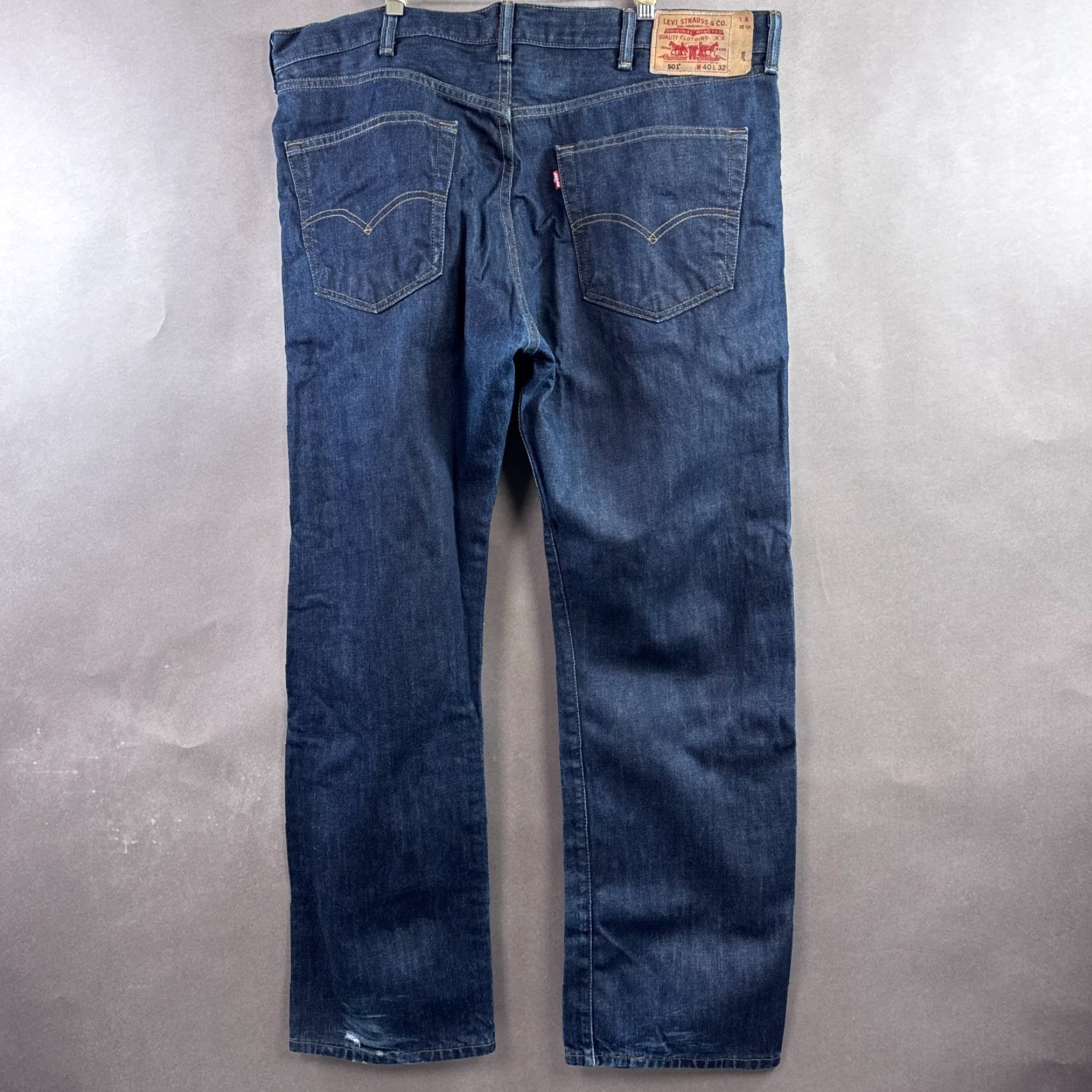 Levi's Levi's 501 Jeans Mens 40x32 Blue Button Fly Faded Denim Pants Raw Indigo Faded - 501 Series - Regular Size - Jeans Size US 40 / EU 56 - 3 Thumbnail