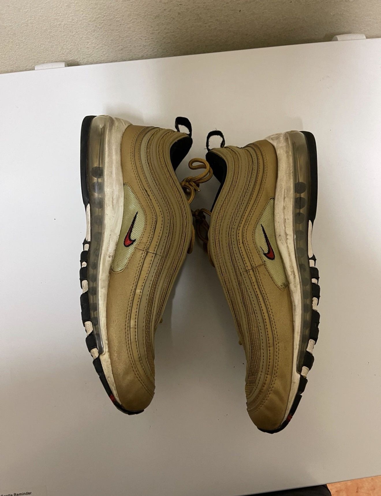 Nike Nike Air Max 97 Metallic Gold Size US 11.5 / EU 44-45 - 3 Thumbnail