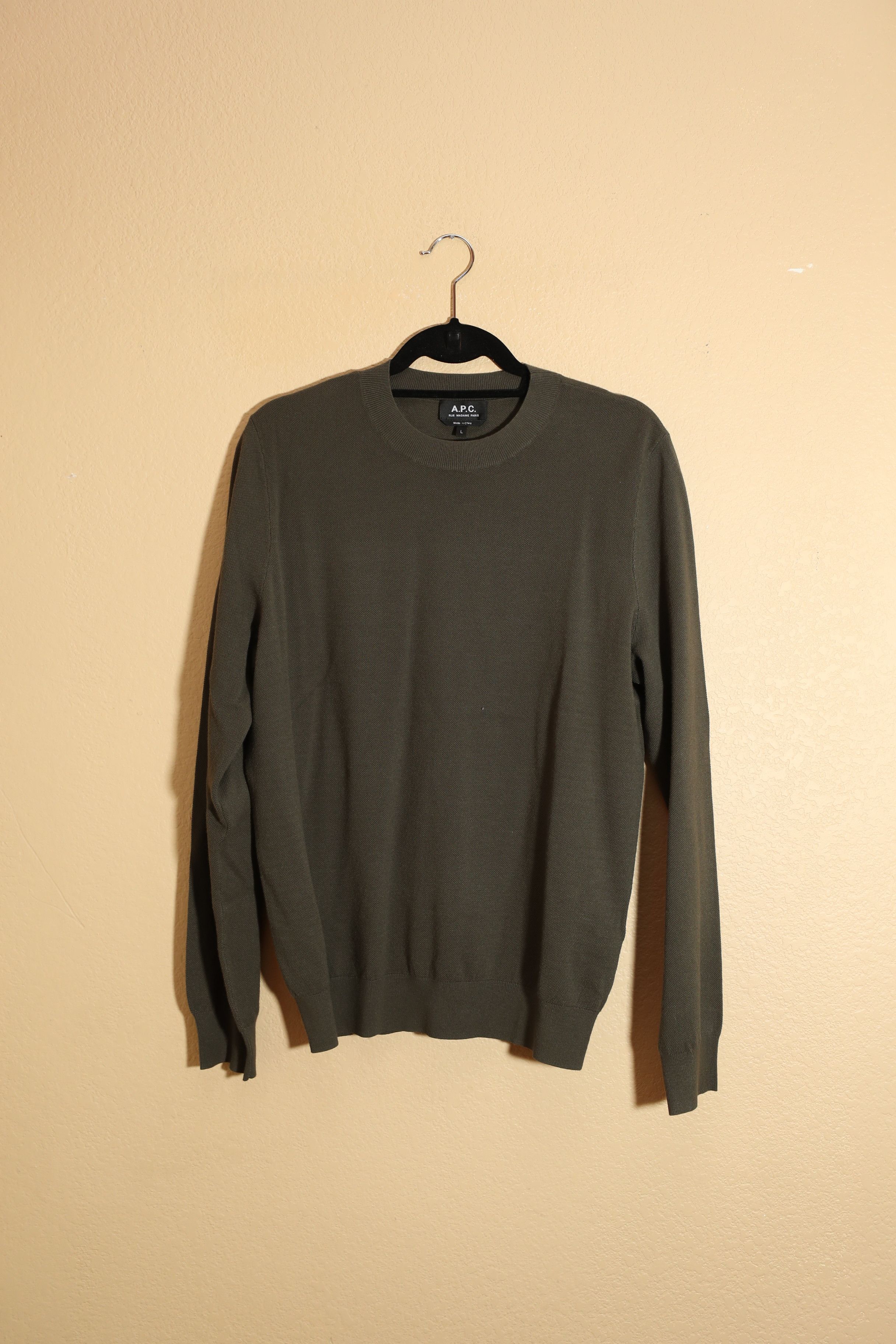 A.P.C. APC Rue Madame Paris Crewneck Sweater (L) Size US L / EU 52-54 / 3 - 1 Thumbnail
