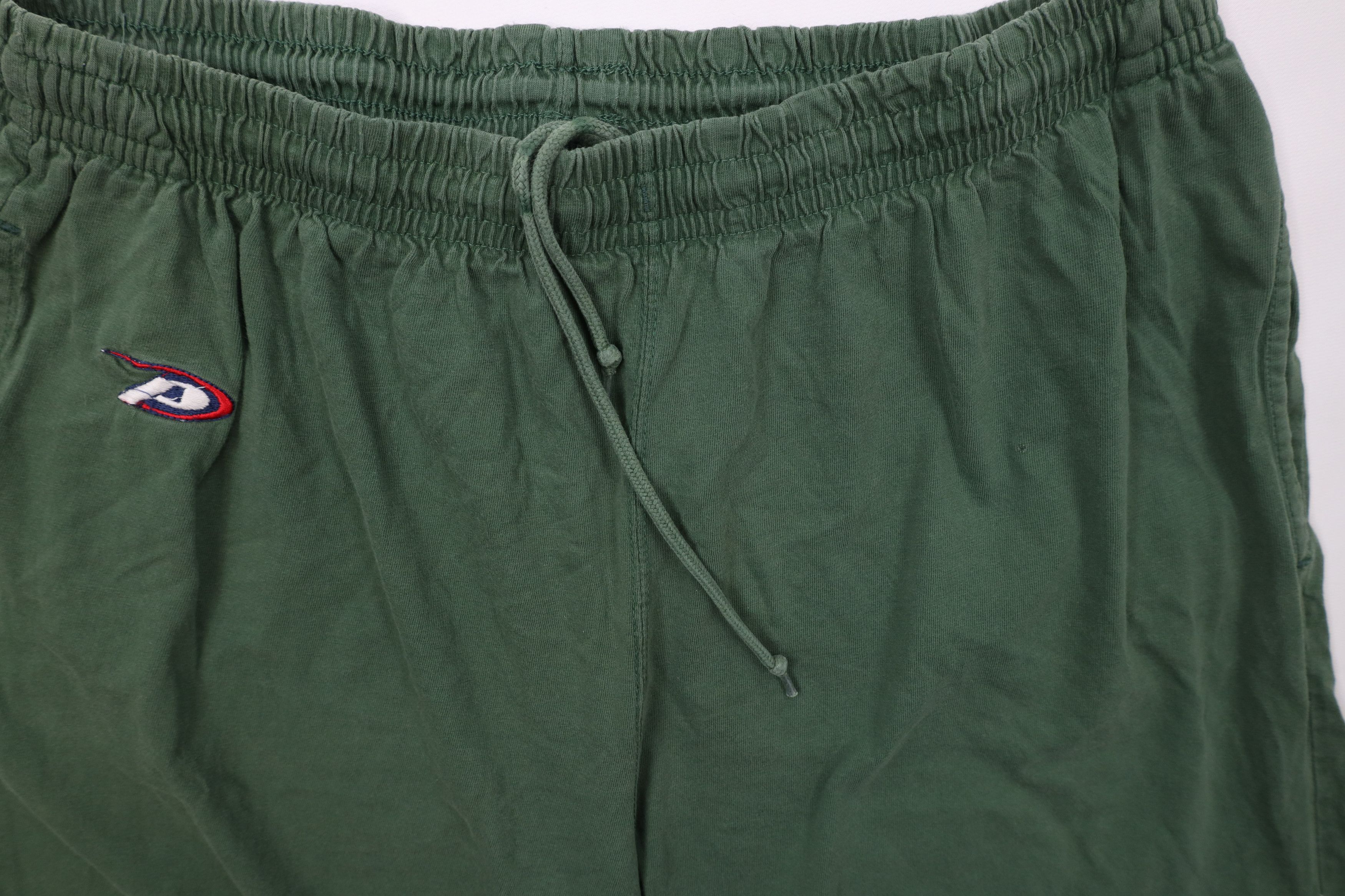 Vintage Vintage 90s Faded Eastern Michigan University Shorts Green Size US 34 / EU 50 - 8 Thumbnail