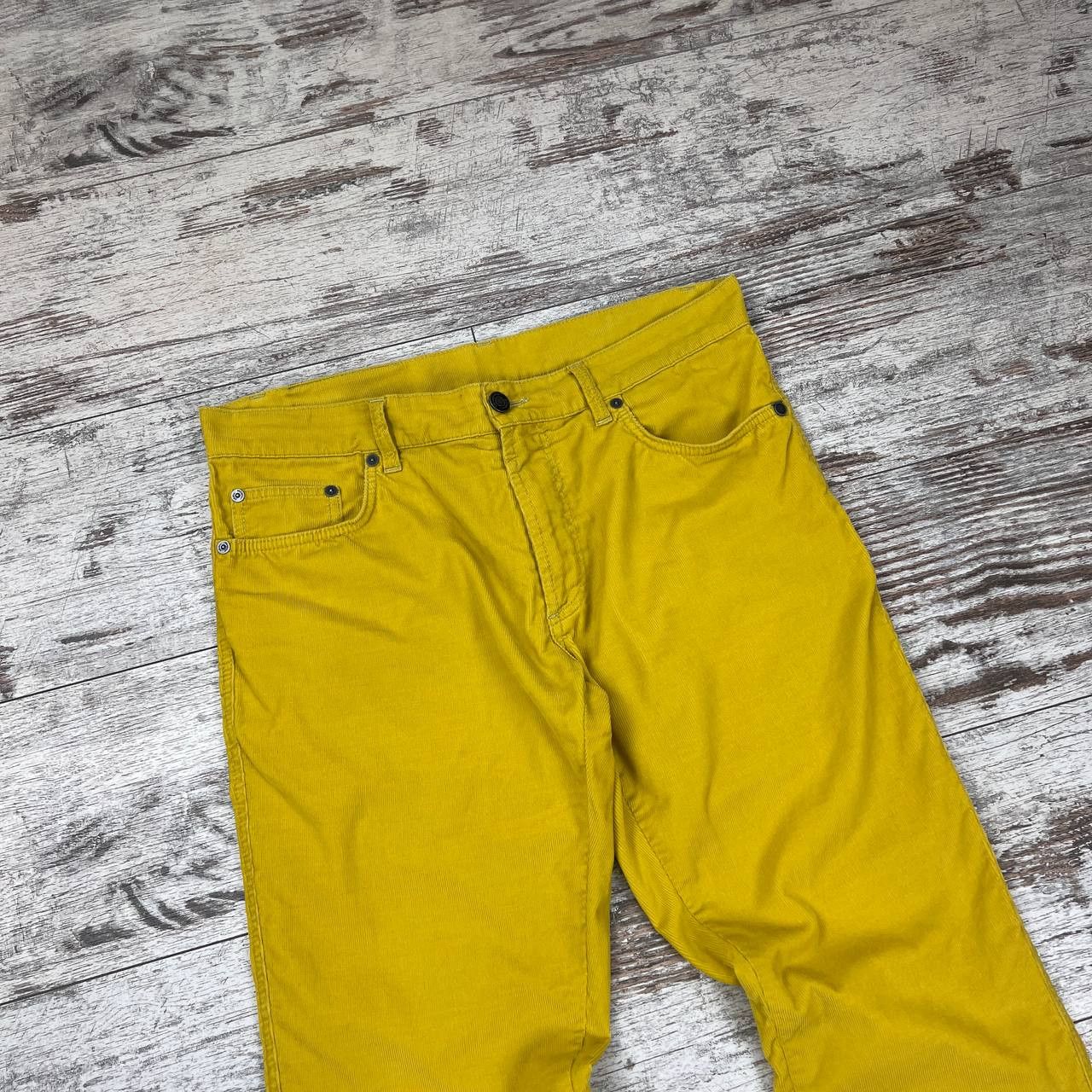 Salvatore Ferragamo Salvatore Ferragamo Сorduroy Yellow Pants Size US 32 / EU 48 - 2 Thumbnail
