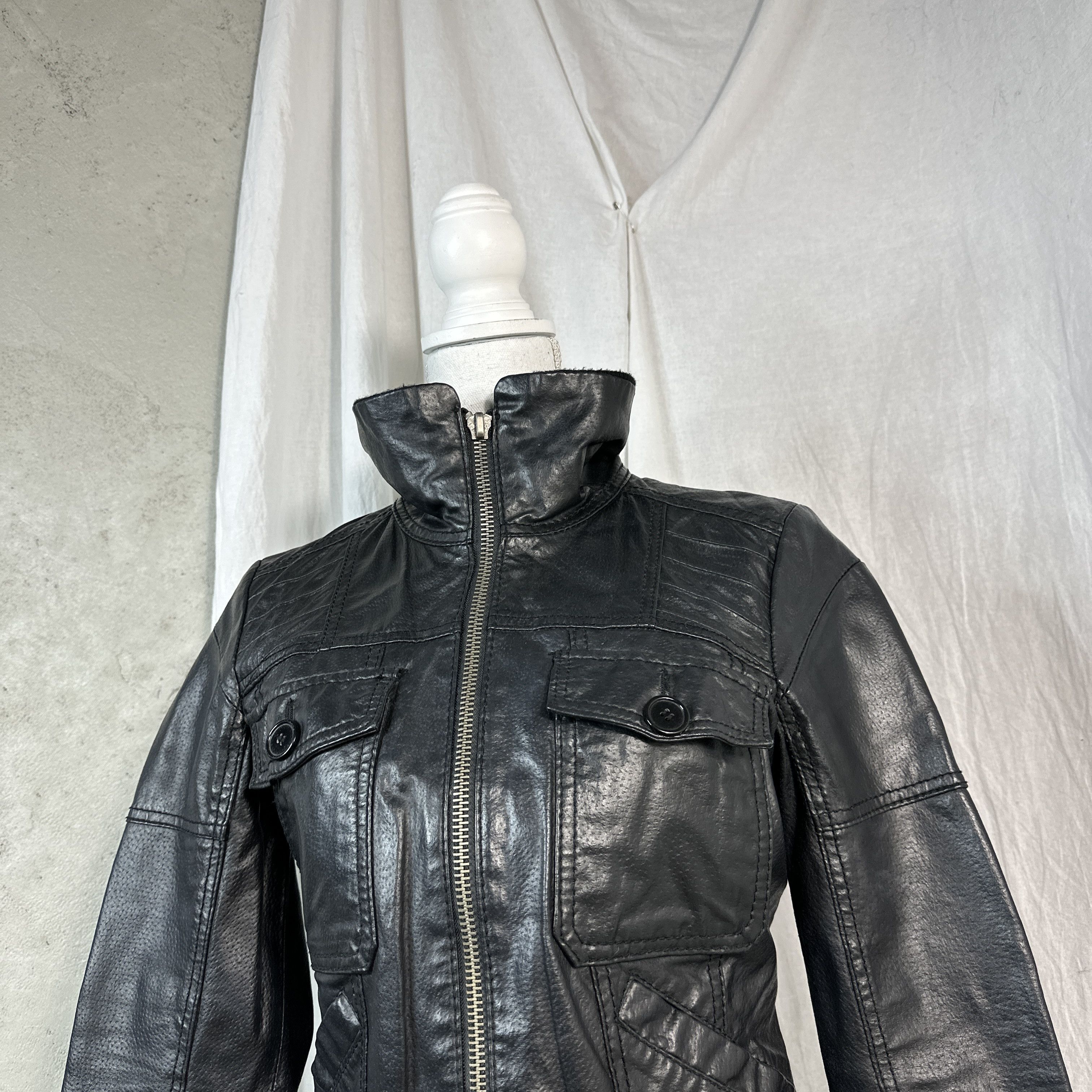 Vintage Vintage Avant-Garde Leather Jacket Size S / US 4 / IT 40 - 6 Thumbnail