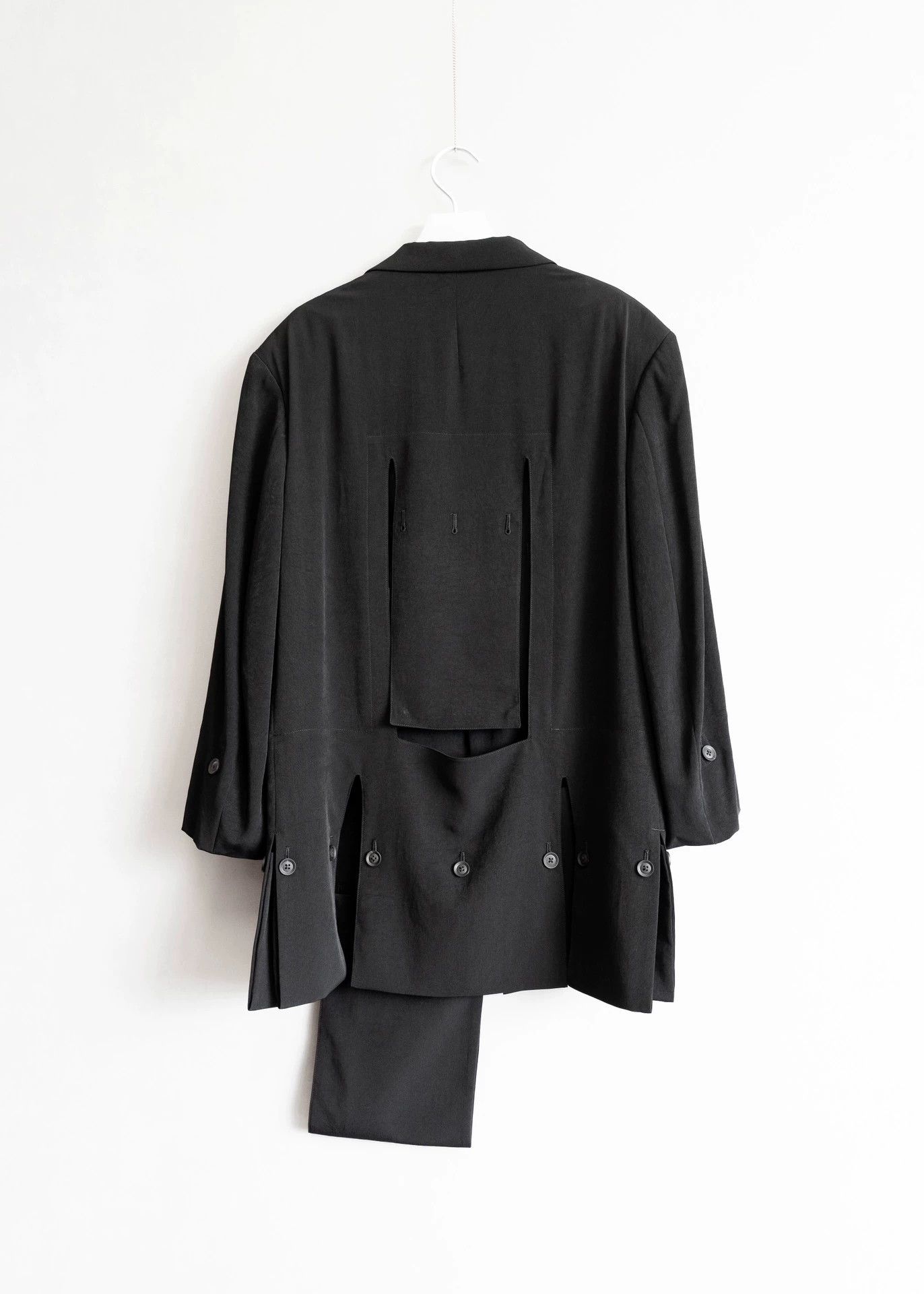 Yohji Yamamoto Yohji Yamamoto 25SS Deconstructed Asym Triacetate Jacket Size US L / EU 52-54 / 3 - 3 Thumbnail