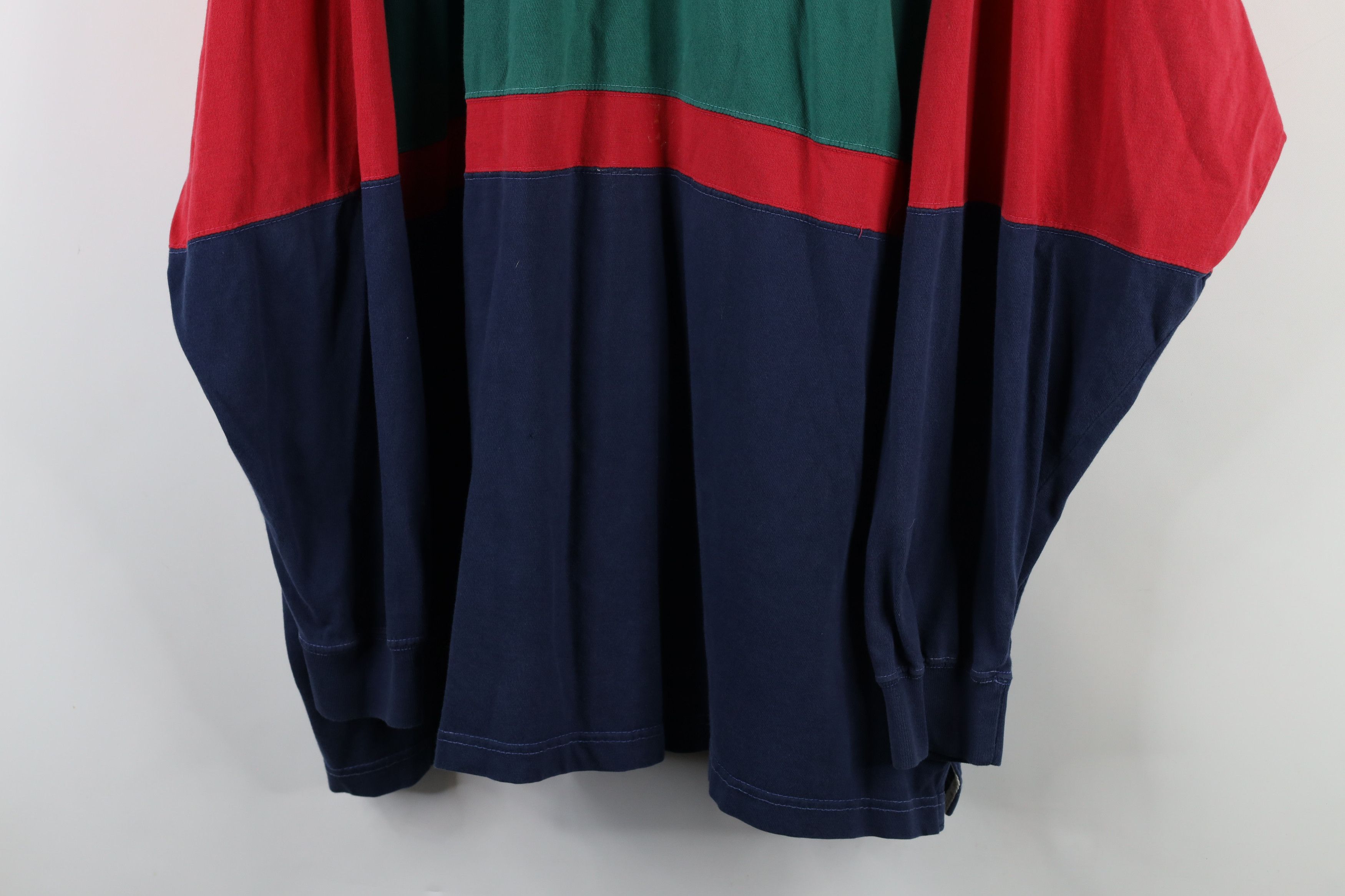 Vintage Vintage 90s Streetwear Block Long Sleeve Rugby Polo Shirt Size US XXL / EU 58 / 5 - 3 Thumbnail