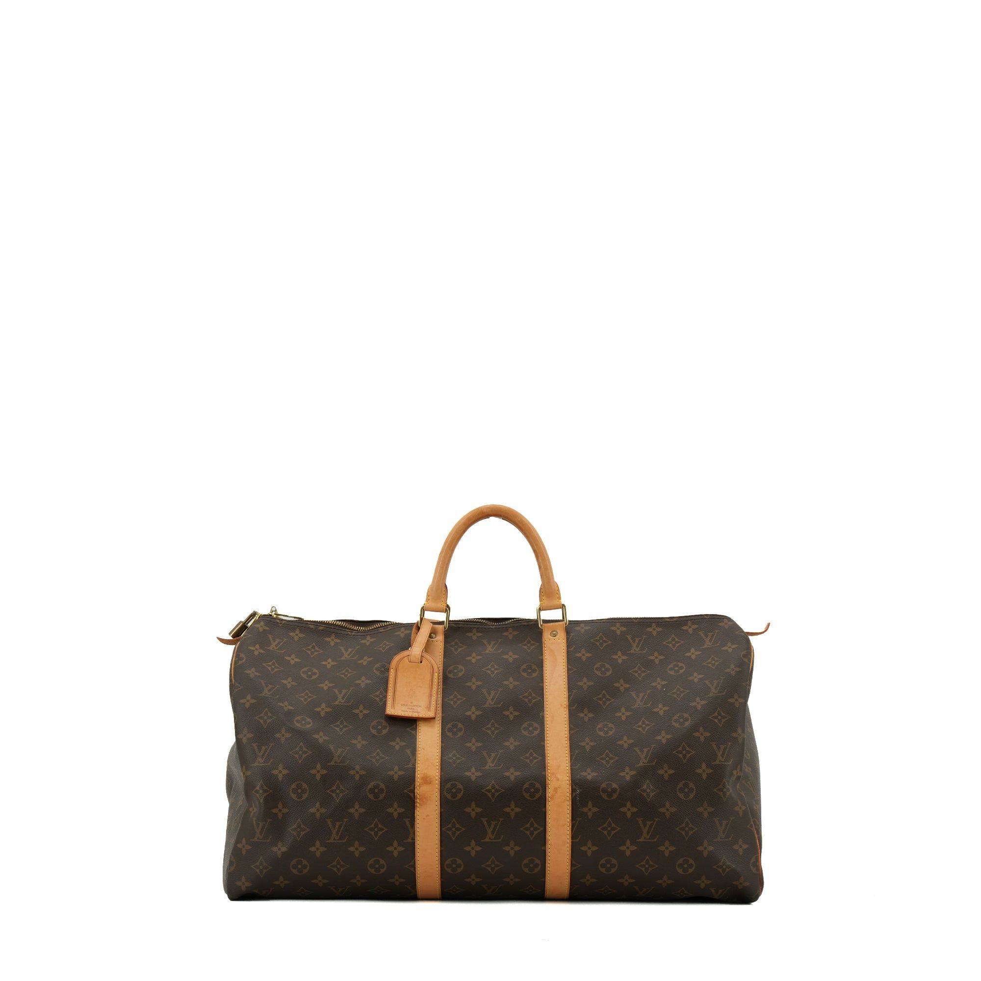 Louis Vuitton LOUIS VUITTON - Louis Vuitton Keepall 55 travel bag in vintage monogrammed canvas Size ONE SIZE - 1 Thumbnail
