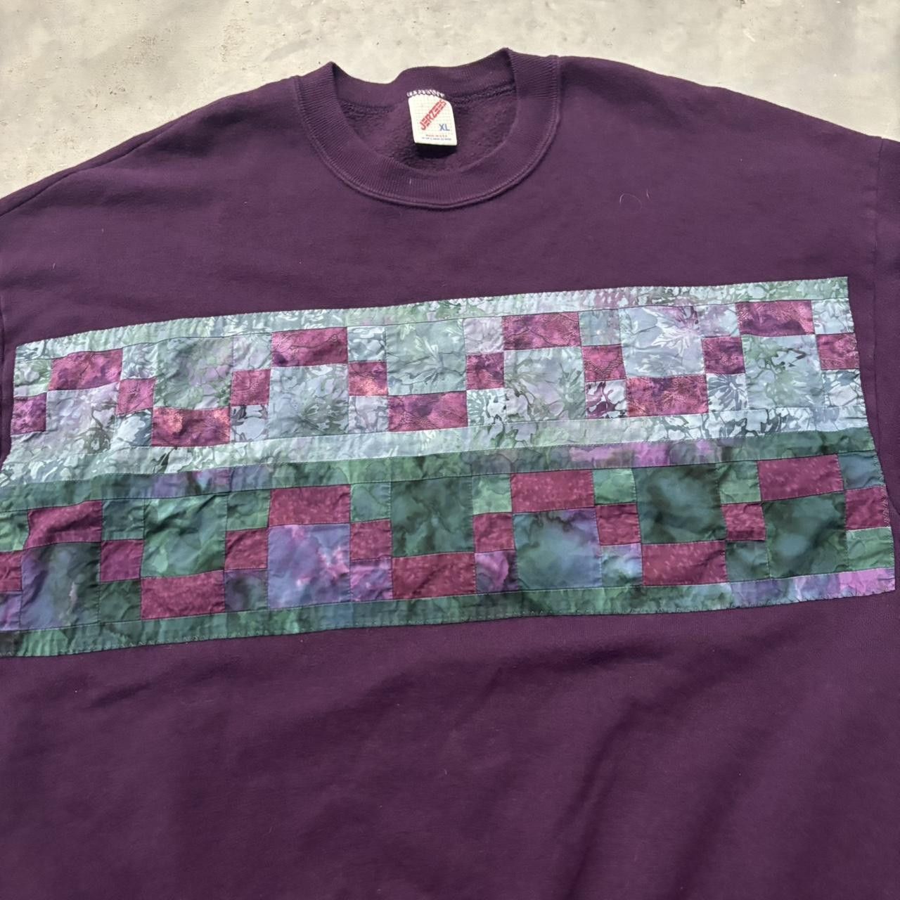 Japanese Brand × Vintage Vintage 90s Purple Art Style Streetwear Crewneck! Size US XL / EU 56 / 4 - 3 Thumbnail