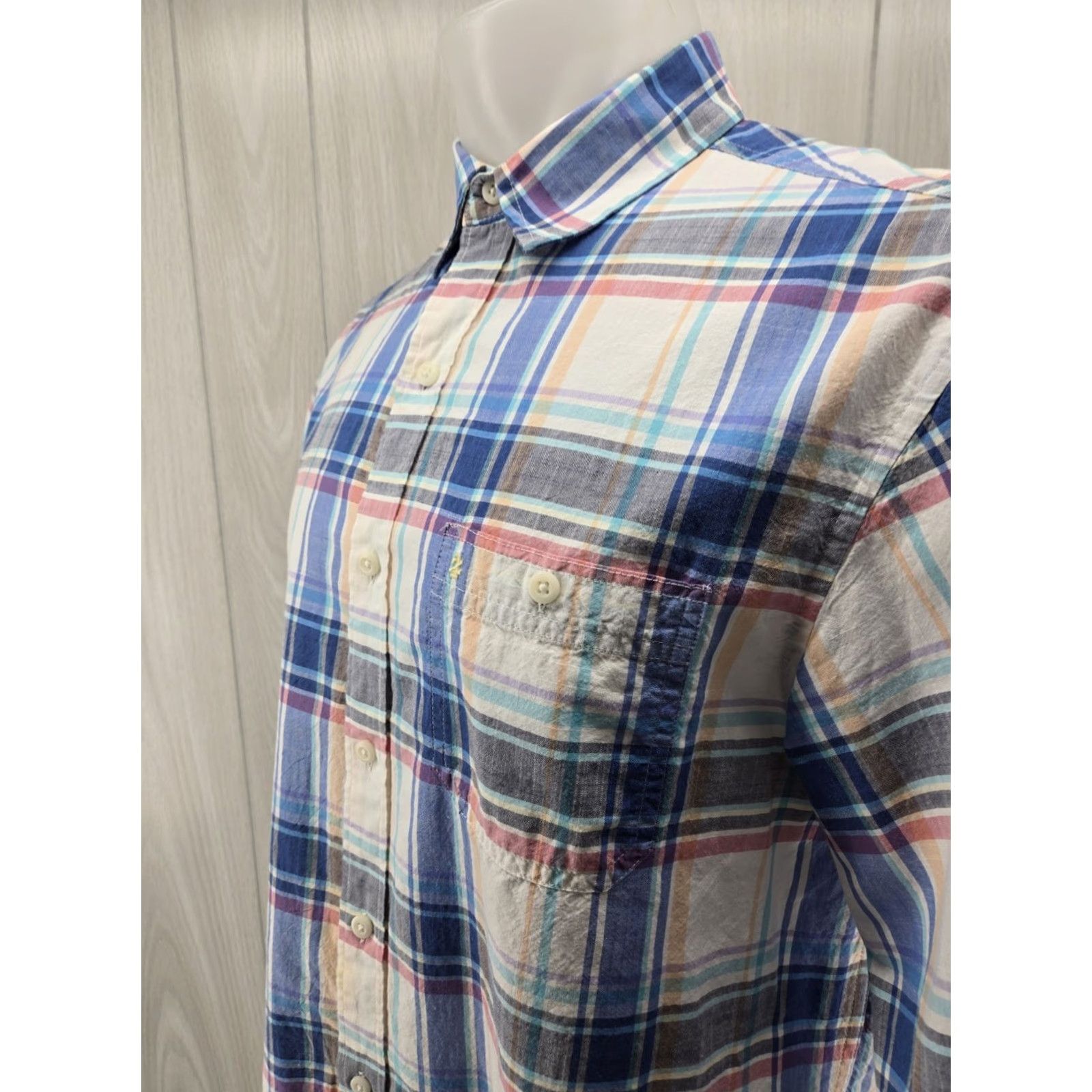 Izod IZOD Shirt Mens M Pastel Saltwater Long Sleeve Relaxed Classics Button Up Multicolor Plaid Beach Modern 90s Mens Size US M / EU 48-50 / 2 - 5 Thumbnail