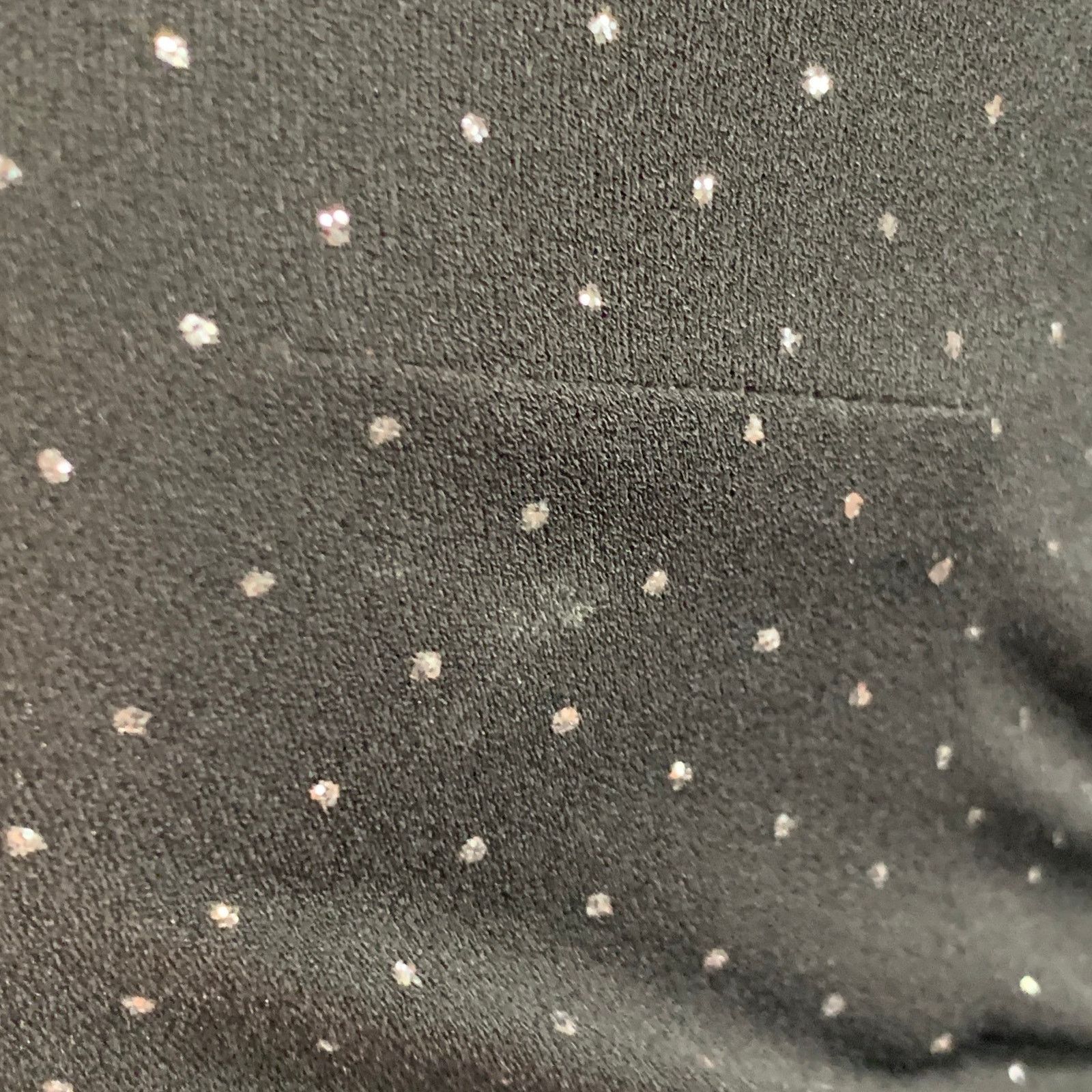 Marc Jacobs Black Silver Dots Long Sleeve High Neck Bow A-Line Dress Size L / US 10 / IT 46 - 5 Thumbnail