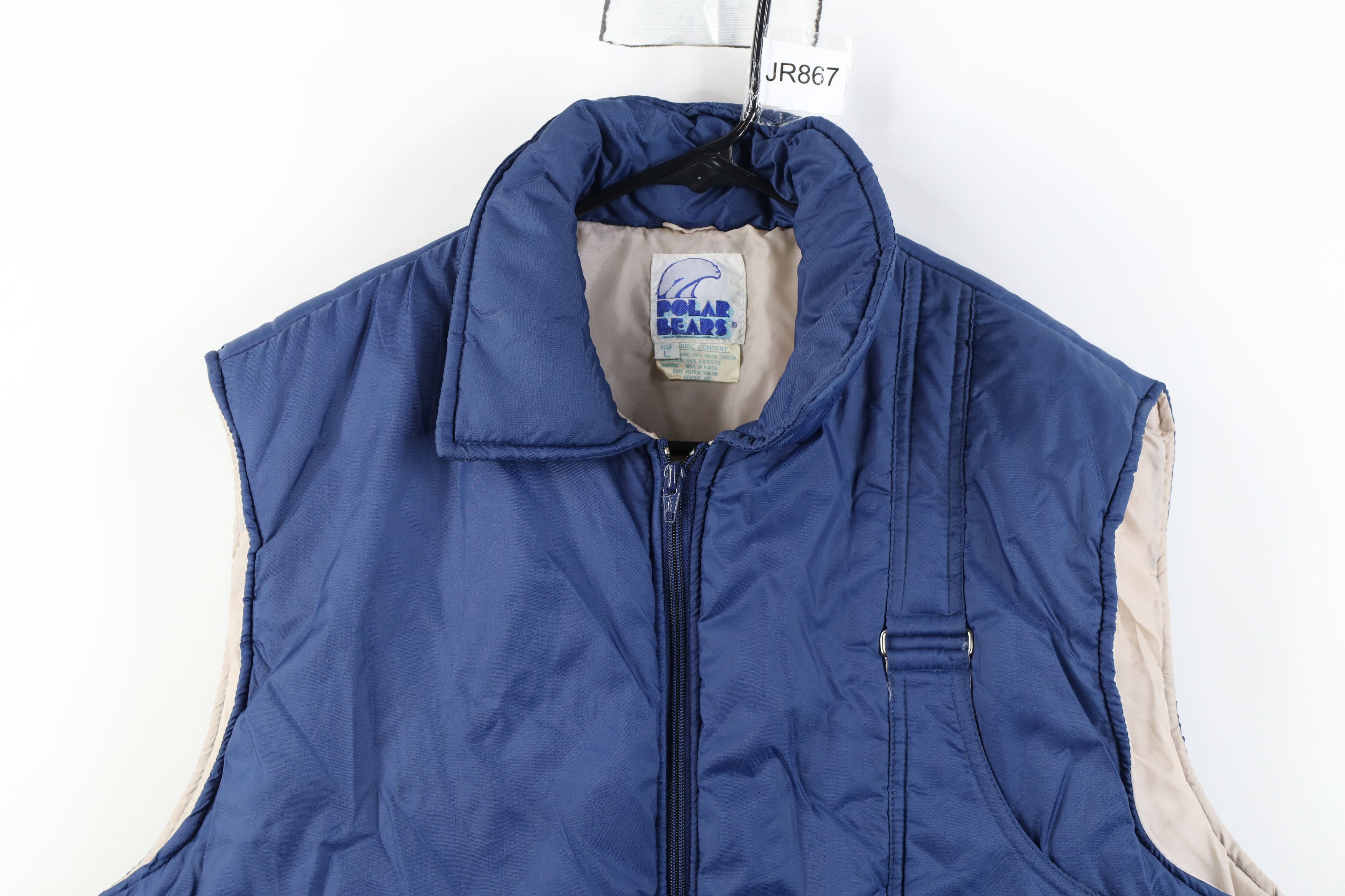 Vintage Vintage 70s Streetwear Full Zip Puffer Vest Jacket Navy Blue Size US L / EU 52-54 / 3 - 2 Thumbnail