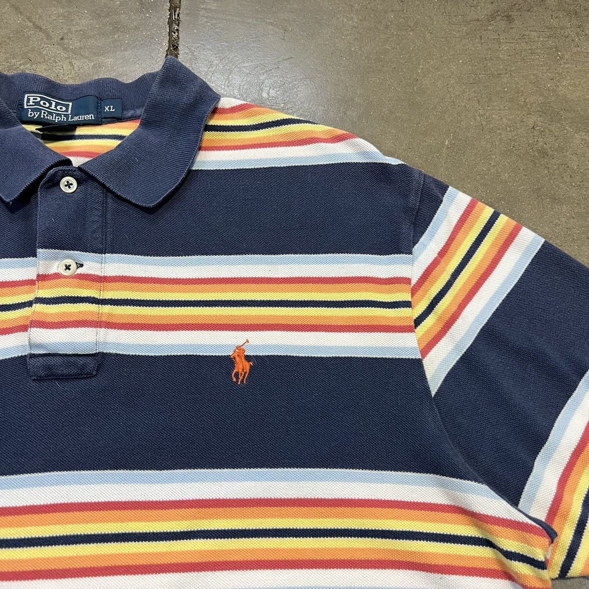 Polo Ralph Lauren × Vintage Vintage Y2K Polo Ralph Lauren Striped Polo Collared Shirt Size US XL / EU 56 / 4 - 3 Thumbnail