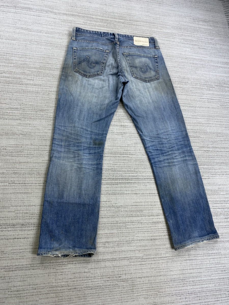AG Adriano Goldschmied × Le Grande Bleu (L.G.B.) × Vintage Vtg AG Adriano Goldschmied Slim Straight Distressed Pants Size US 32 / EU 48 - 9 Thumbnail