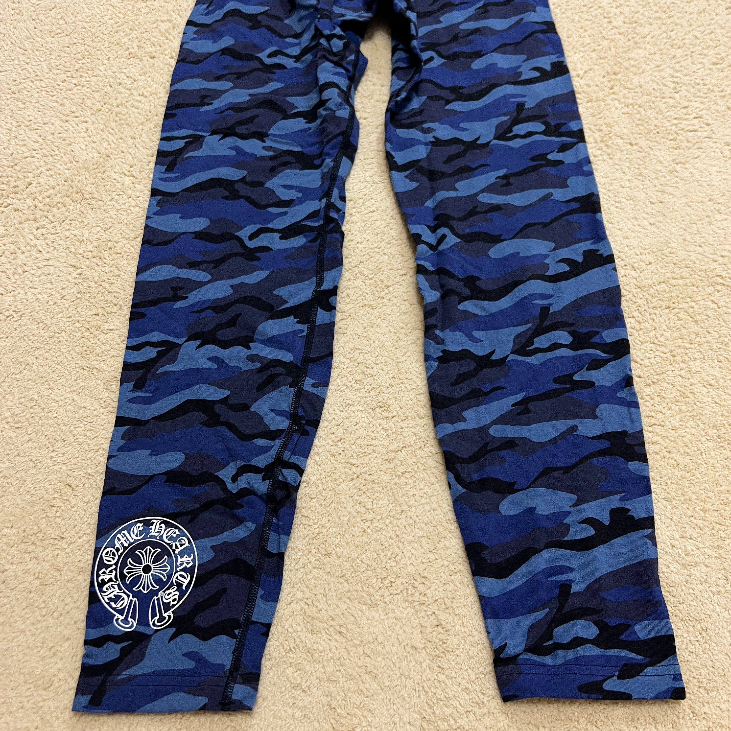 Chrome Hearts Chrome Hearts Blue Camo Horseshoe Logo Print Leggings Size 29" - 2 Thumbnail