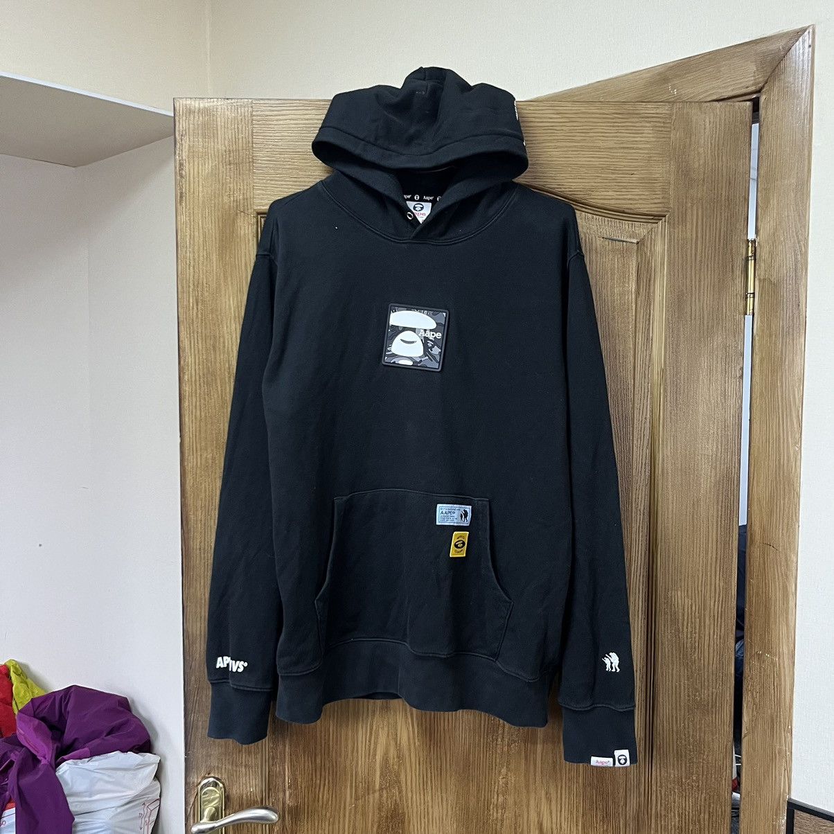 Aape Black Hoodie Aape by a Bathing Ape Face Hoodie Bape Size US XL / EU 56 / 4 - 1 Thumbnail