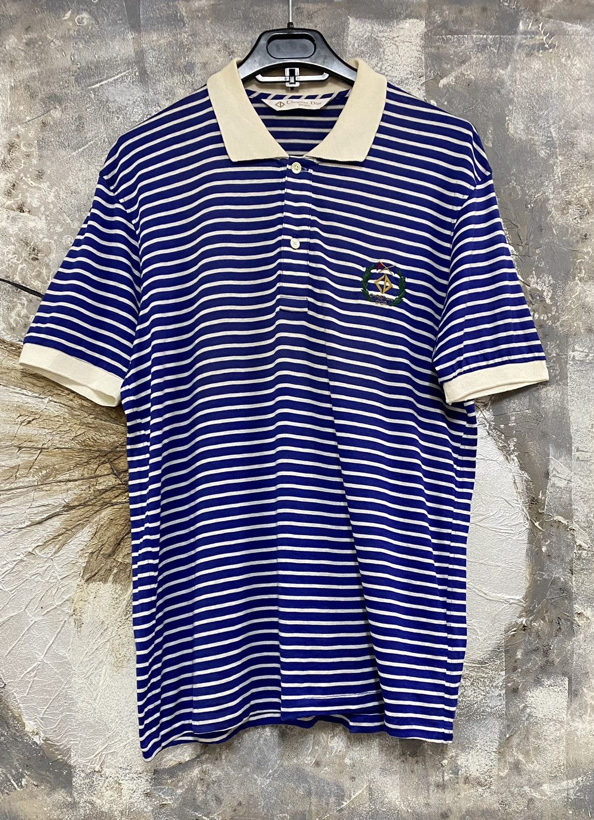 image of Christian Dior Monsieur x Dior Vintage Christian Dior Sports Polo Tshirt in Blue (Size Medium)