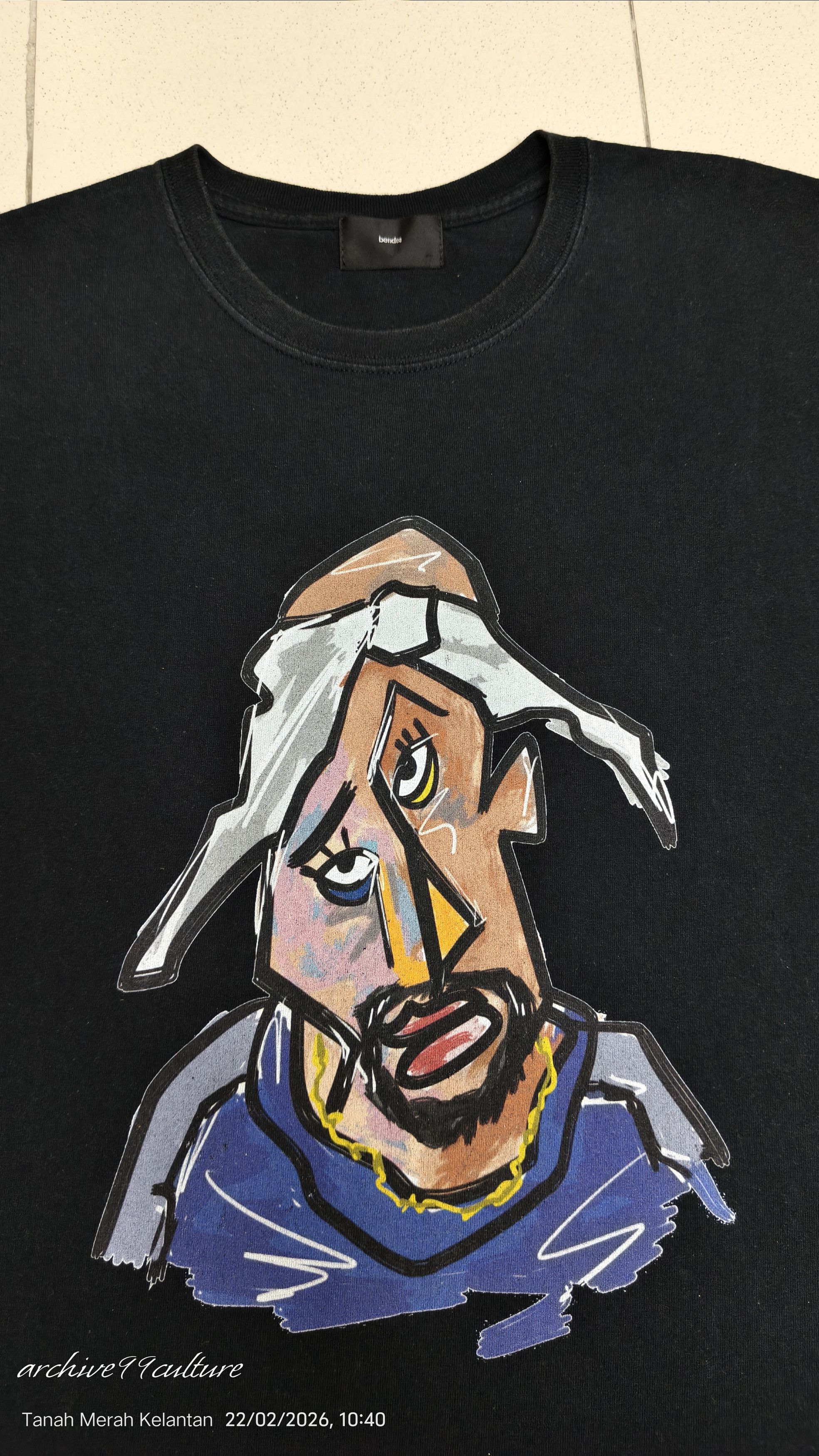 Japanese Brand bend(s) Tokyo "2PAC" Abstract Pop Art Graphic Tee Size US L / EU 52-54 / 3 - 6 Thumbnail
