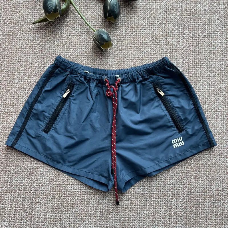 Miu Miu Miu Miu Women's Blue Shorts 0089 Size 23" - 1 Thumbnail
