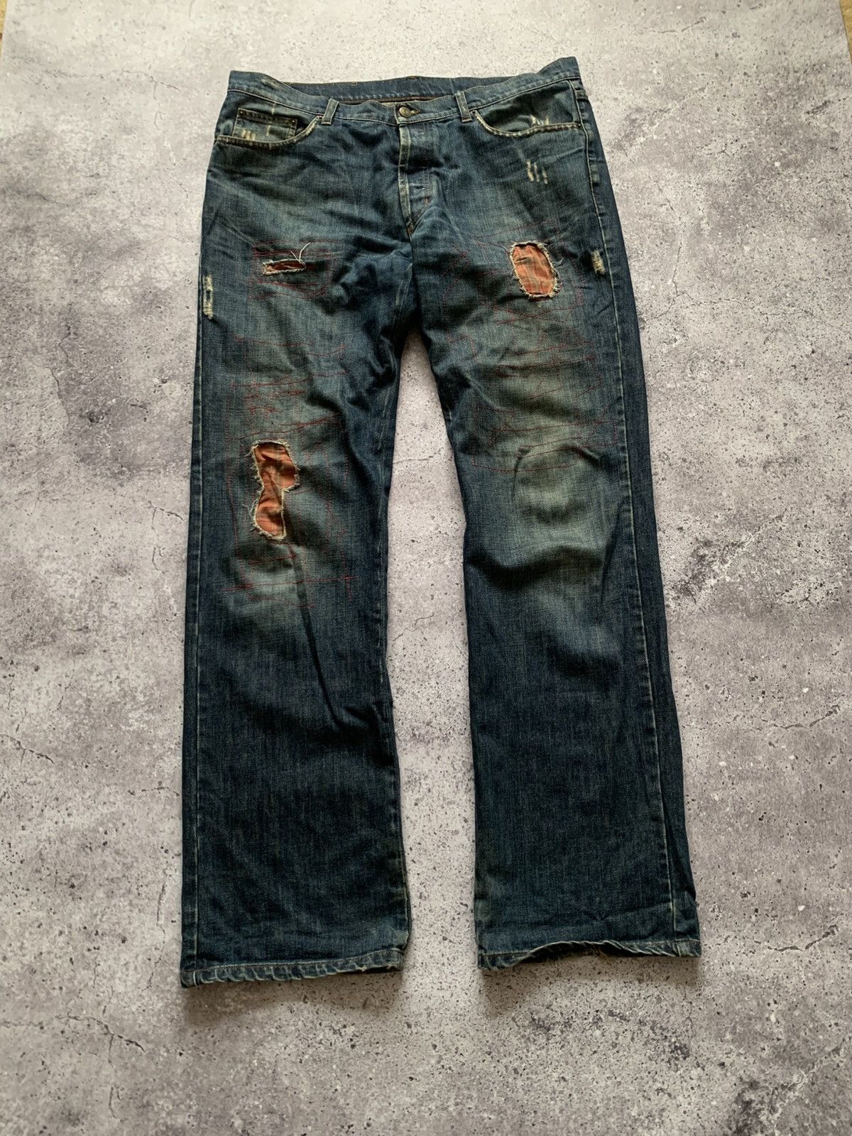 Iceberg 🔥VINTAGE 90s ICEBERG DISTRESSED Y2K JEANS Size US 38 / EU 54 - 3 Thumbnail