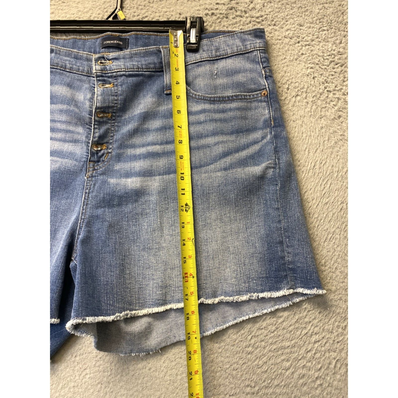 J.Crew J.CREW Women's Distressed Denim Cut-Off Shorts, High Rise, Size 35, Blue, Casual, Summer Size 24" / US 00 / IT 34 - 6 Thumbnail