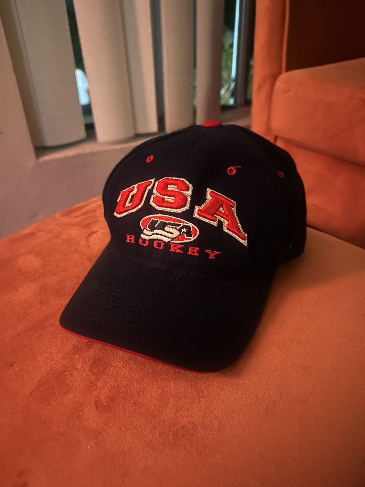 Zephyr USA HOCKEY FITTED HAT Size 36 - 1 Thumbnail