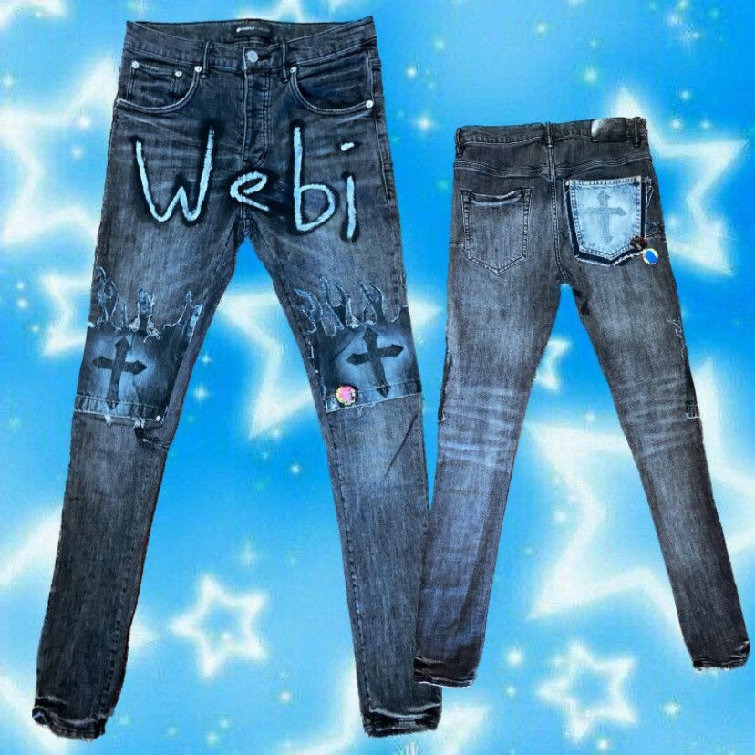 Purple Frank Gator Double Cross Jeans (PURPLE) Size US 30 / EU 46 - 3 Thumbnail
