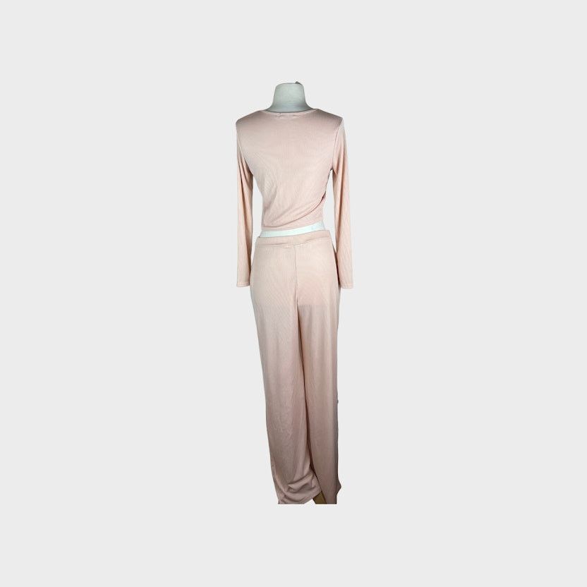Nasty Gal Nasty Gal | Pink Ribbed Matching Set | Size 10 Size 32" / US 10 / IT 46 - 8 Thumbnail