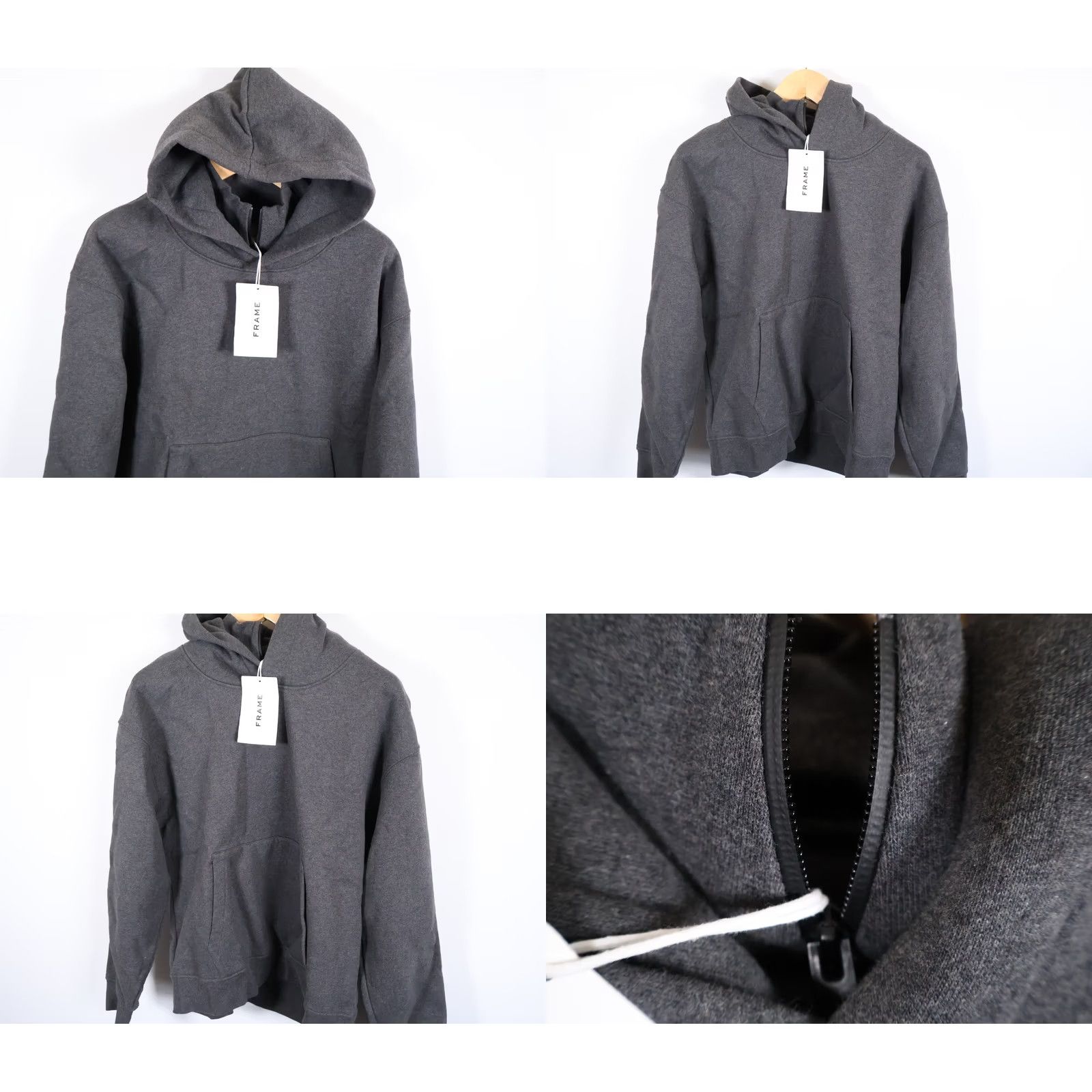 Frame FRAME Hoodie Men’s Medium Dark Gray Unworn with Tags Gris Melange Sweatshirt Size US M / EU 48-50 / 2 - 9 Thumbnail