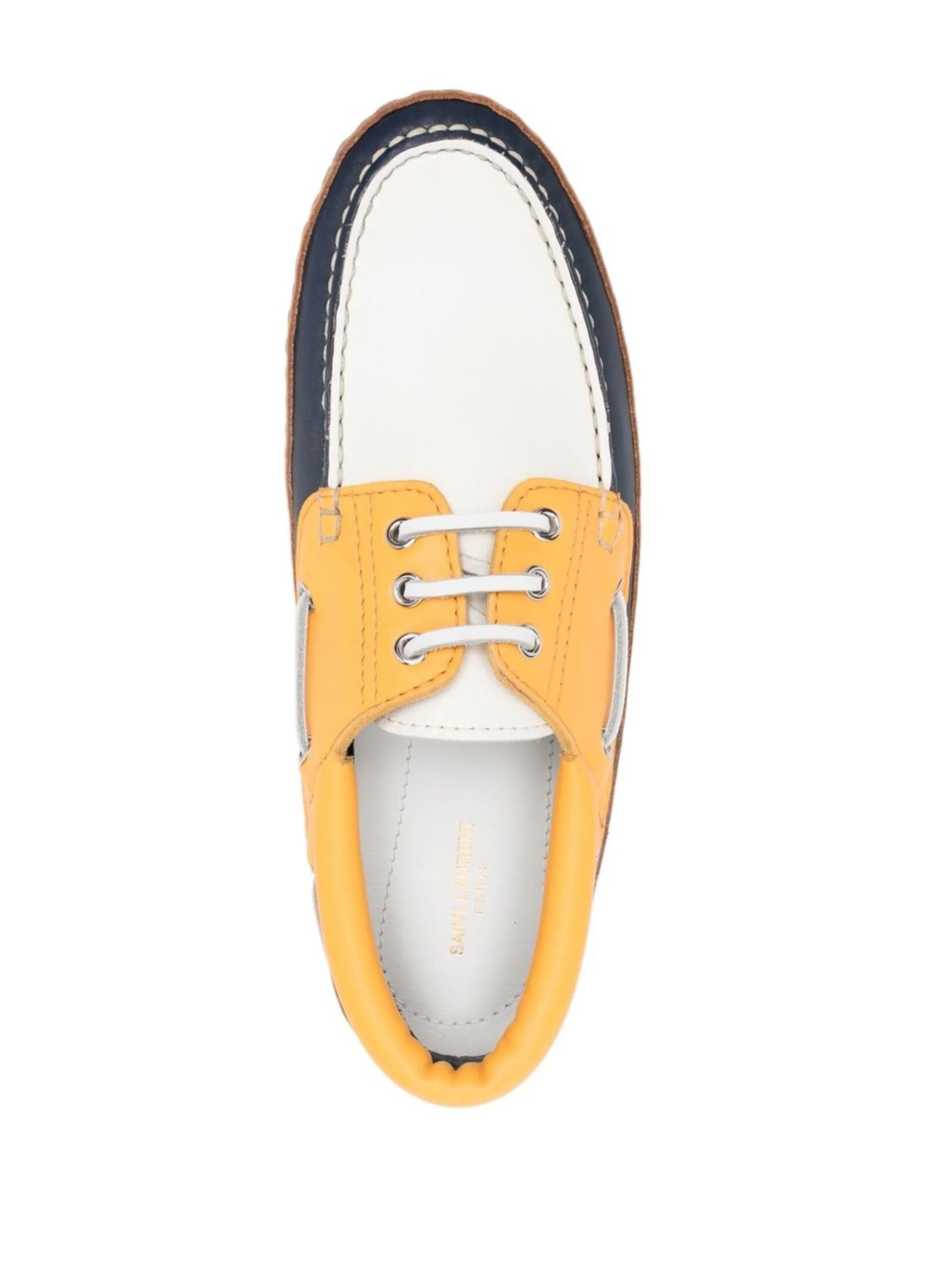Saint Laurent Paris o1s1wg110824 Ashe Boat Shoes in Smooth Leather in Multicolor Size US 6 / EU 39 - 4 Thumbnail
