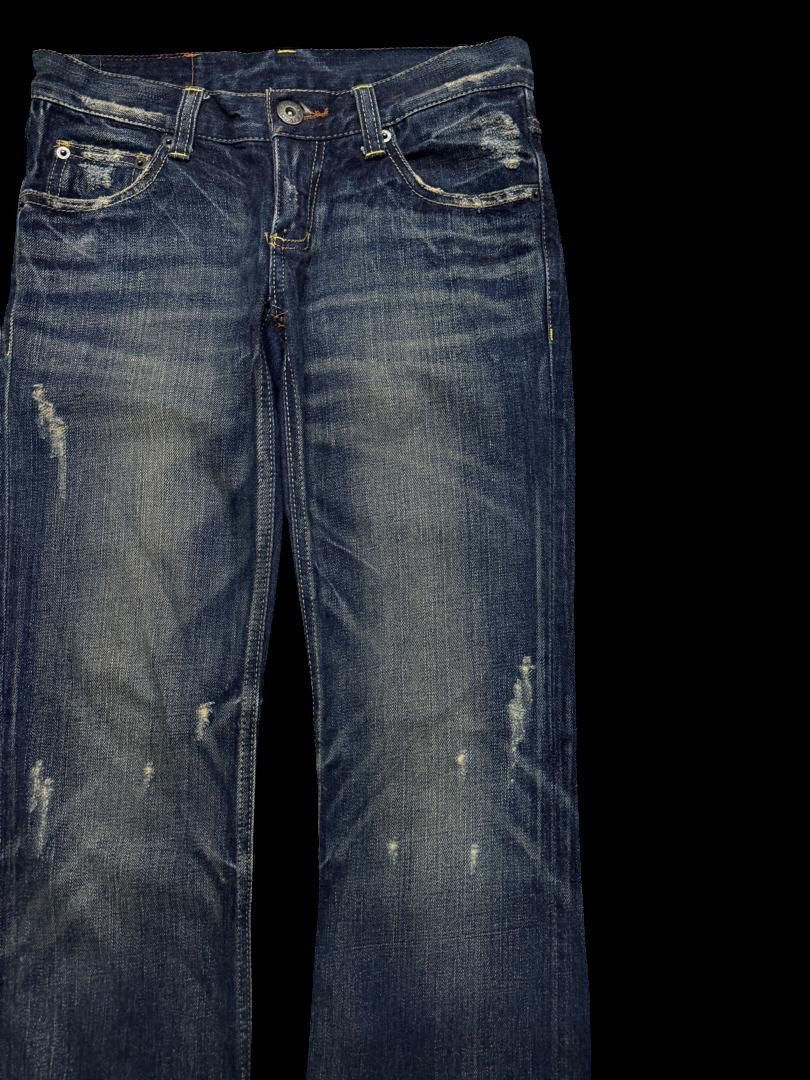 Japanese Brand FLARED Blue Blue Japanese Rusty Mudwash Distressed Grunge Size US 28 / EU 44 - 5 Thumbnail