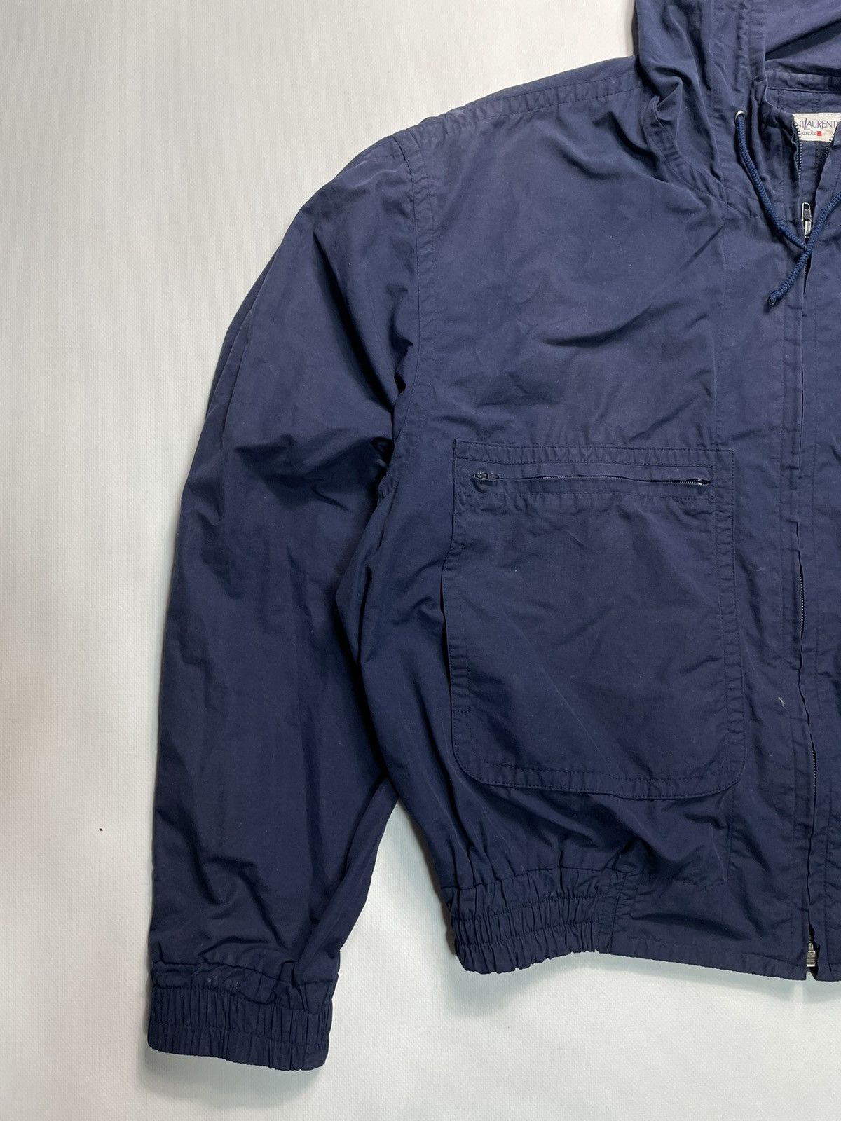 Yves Saint Laurent YSL Rive Gauche Vtg 90s Baggy Chore Jkt Y Logo Oversize 52 Size US L / EU 52-54 / 3 - 3 Thumbnail