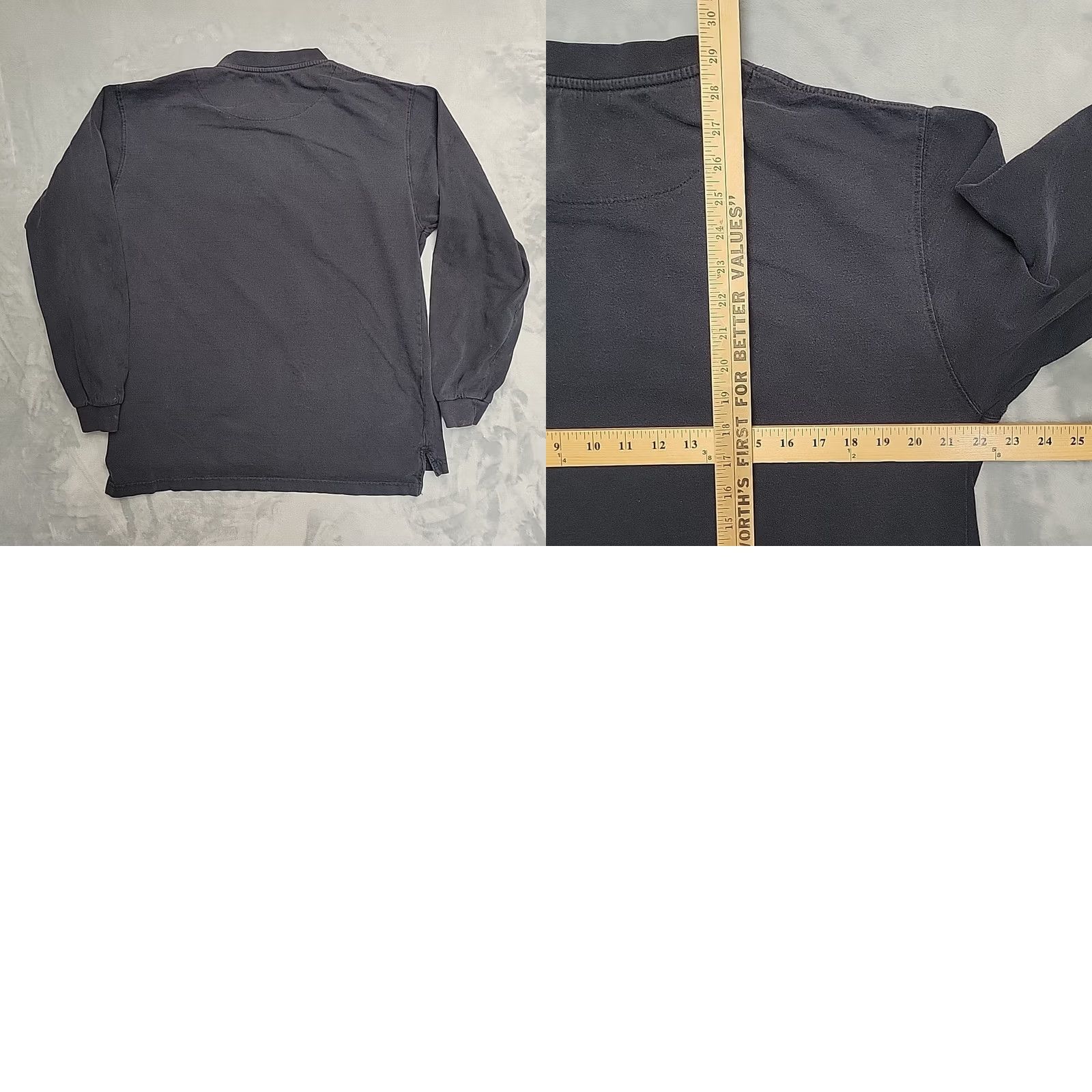 Walls Walls Shirt Mens XL Black Henley Long Sleeve Pullover Work Casual Workwear Size US XL / EU 56 / 4 - 8 Thumbnail