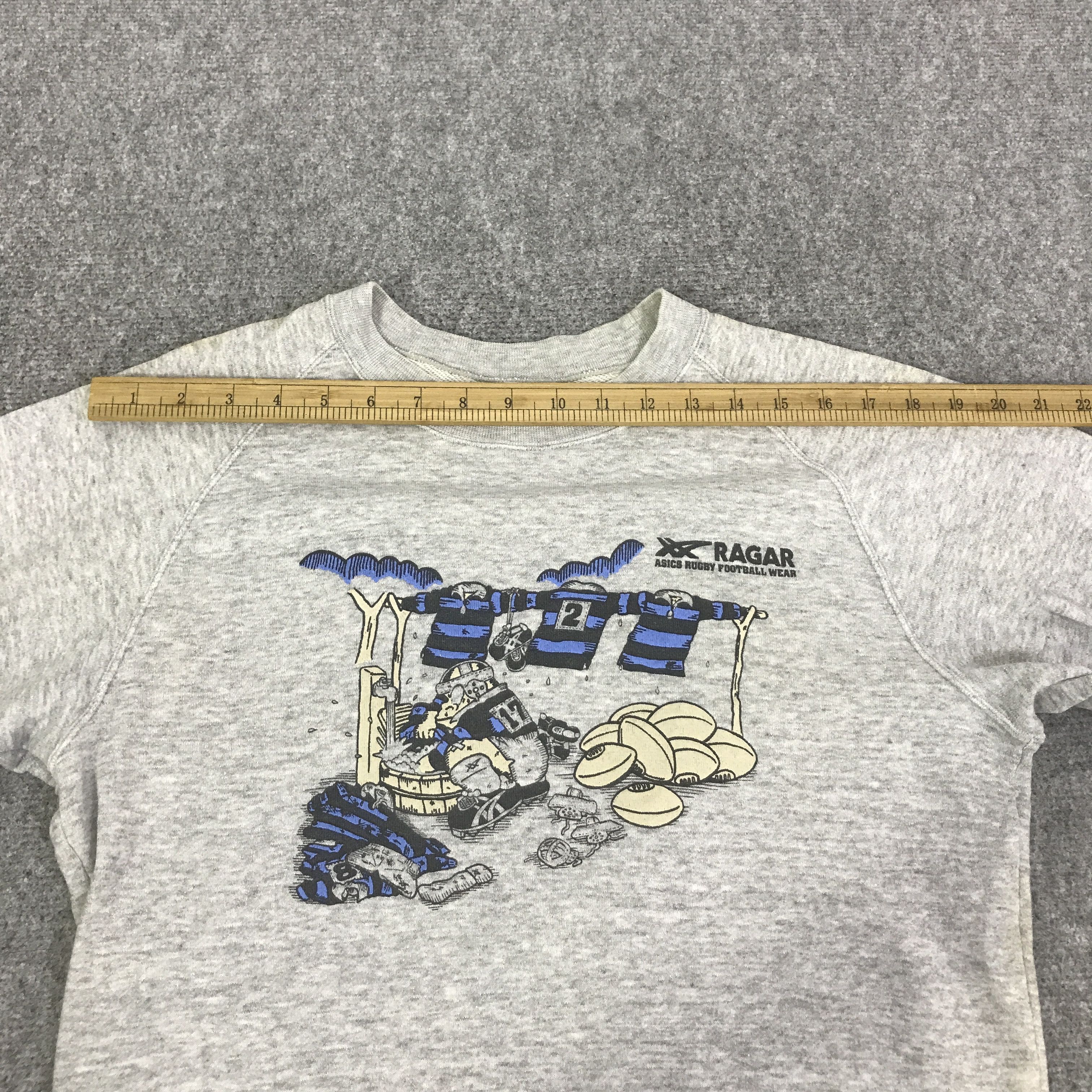 Japanese Brand VTG ASICS RUGBY FOOTBALL WEAR SWEATSHIRT K126B18 Size US L / EU 52-54 / 3 - 5 Thumbnail