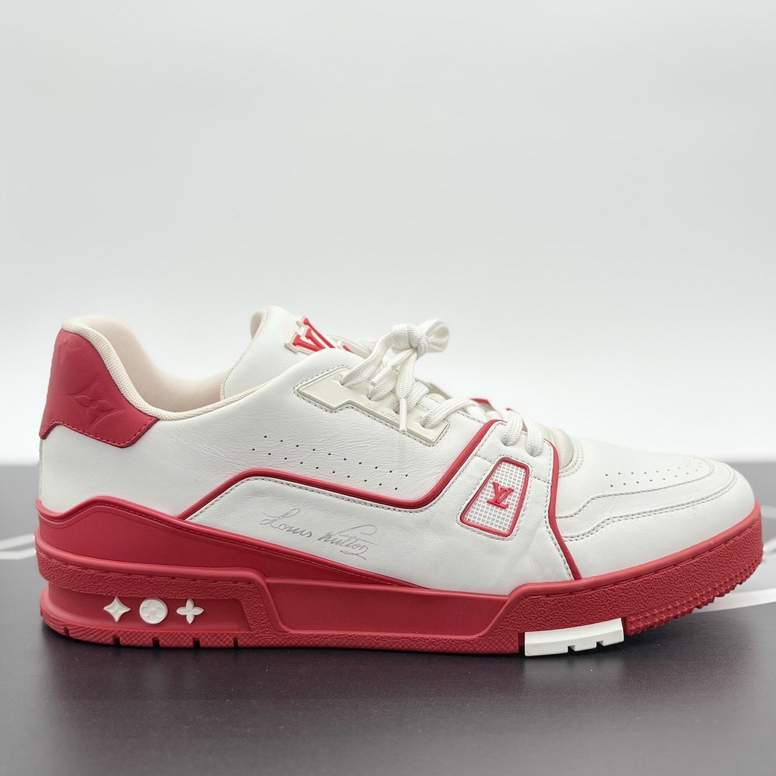 Louis Vuitton Louis Vuitton Trainer ' White Red ' | SUPER CLEAN! Size US 11.5 / EU 44-45 - 2 Thumbnail