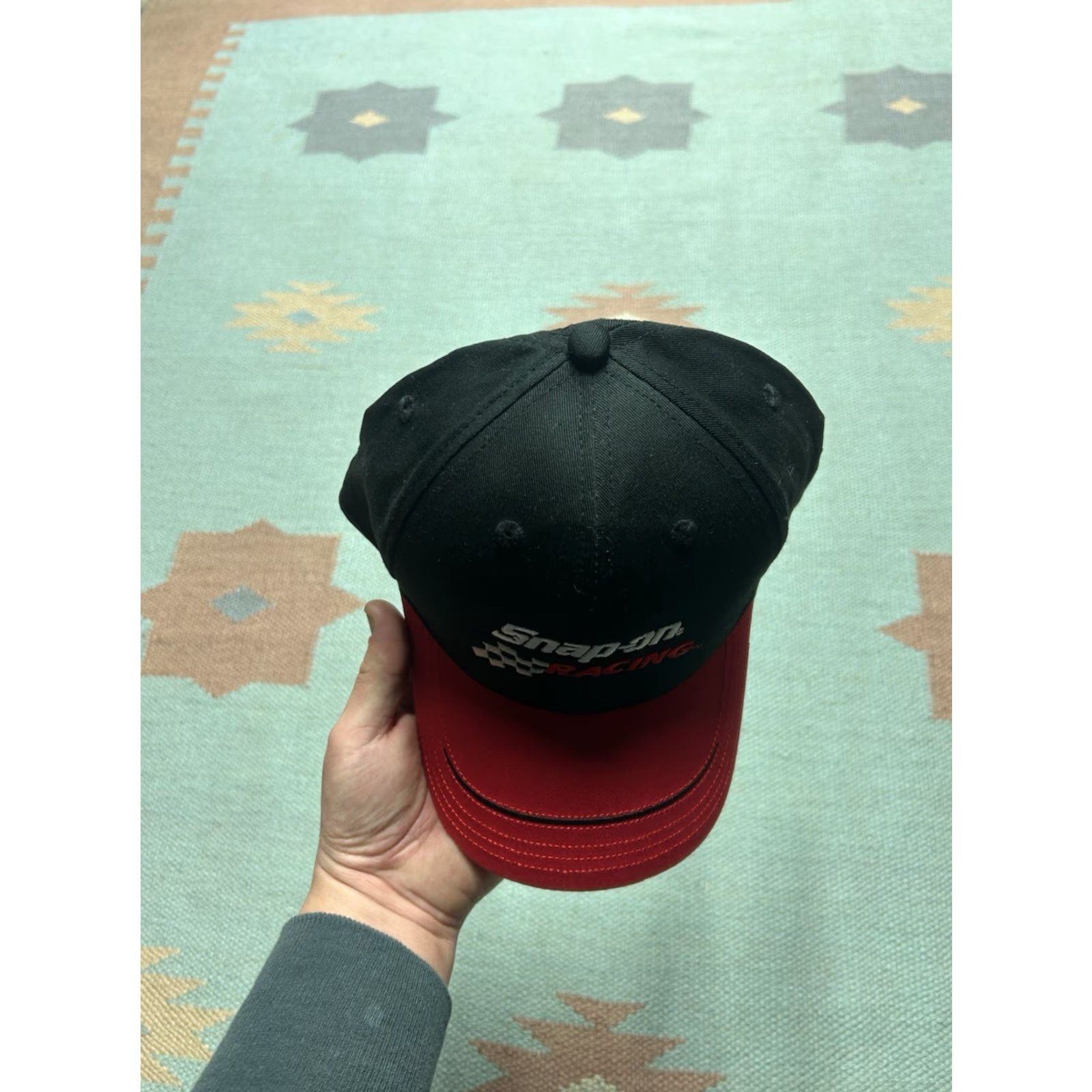 NASCAR VINTAGE K-Products Strapback Hat Cap NOS Racing Nascar Black Red Adjustable Men Hat Size ONE SIZE - 3 Thumbnail