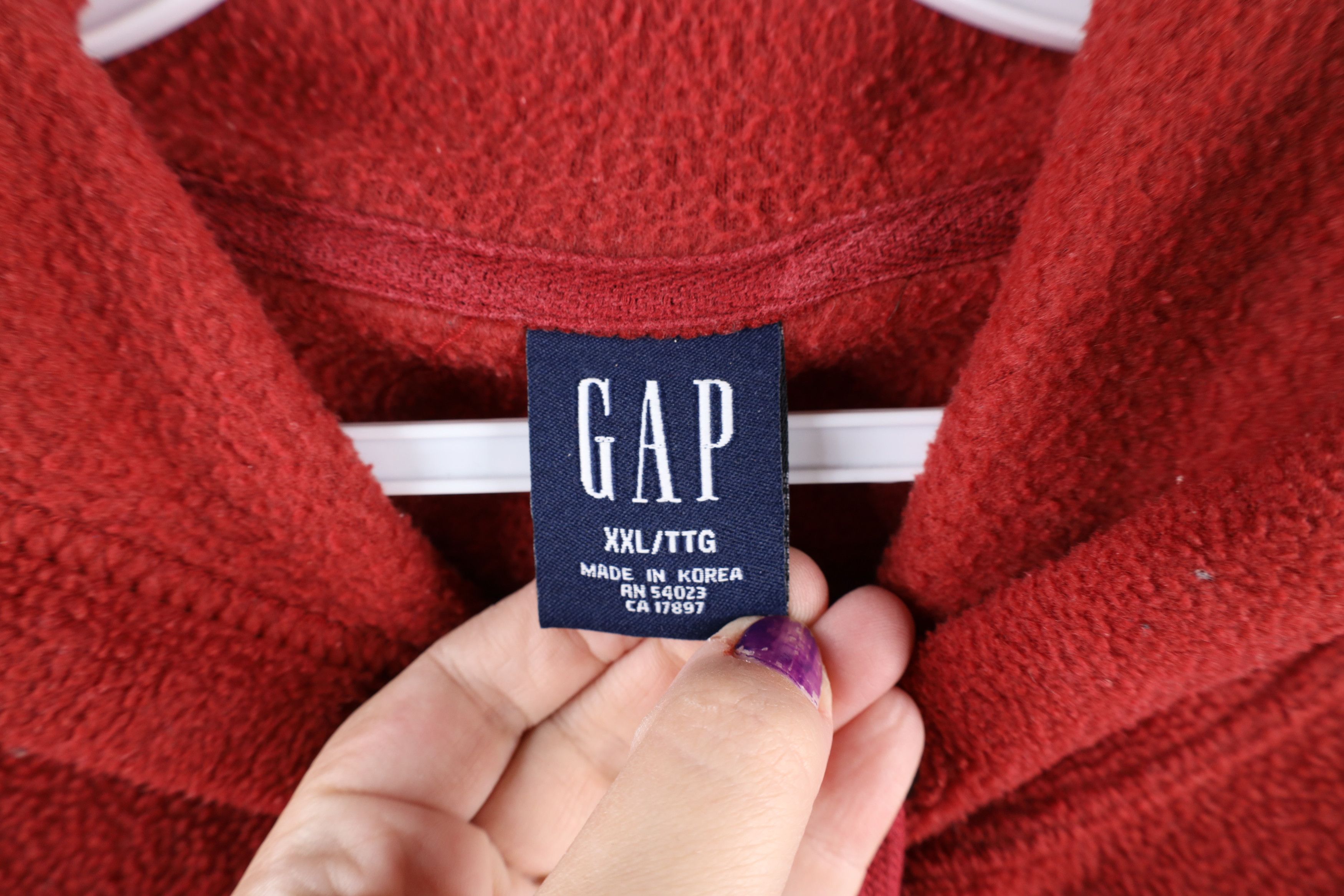 Gap Vintage Gap Athletic Out Block Letter Fleece Hoodie Red Size US XXL / EU 58 / 5 - 4 Thumbnail