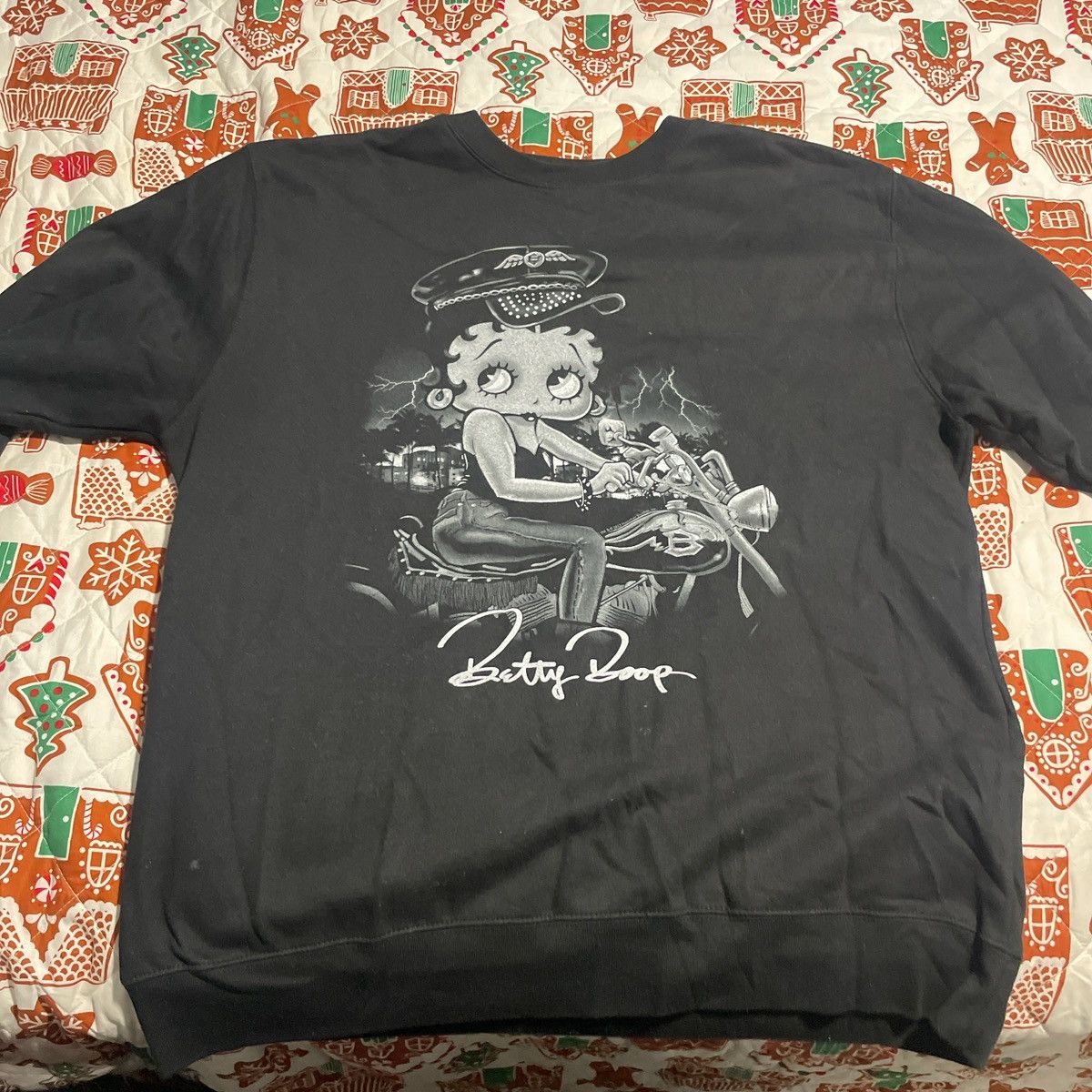 Other Cool Biker Black Betty Boop Sweater Size US L / EU 52-54 / 3 - 1 Thumbnail