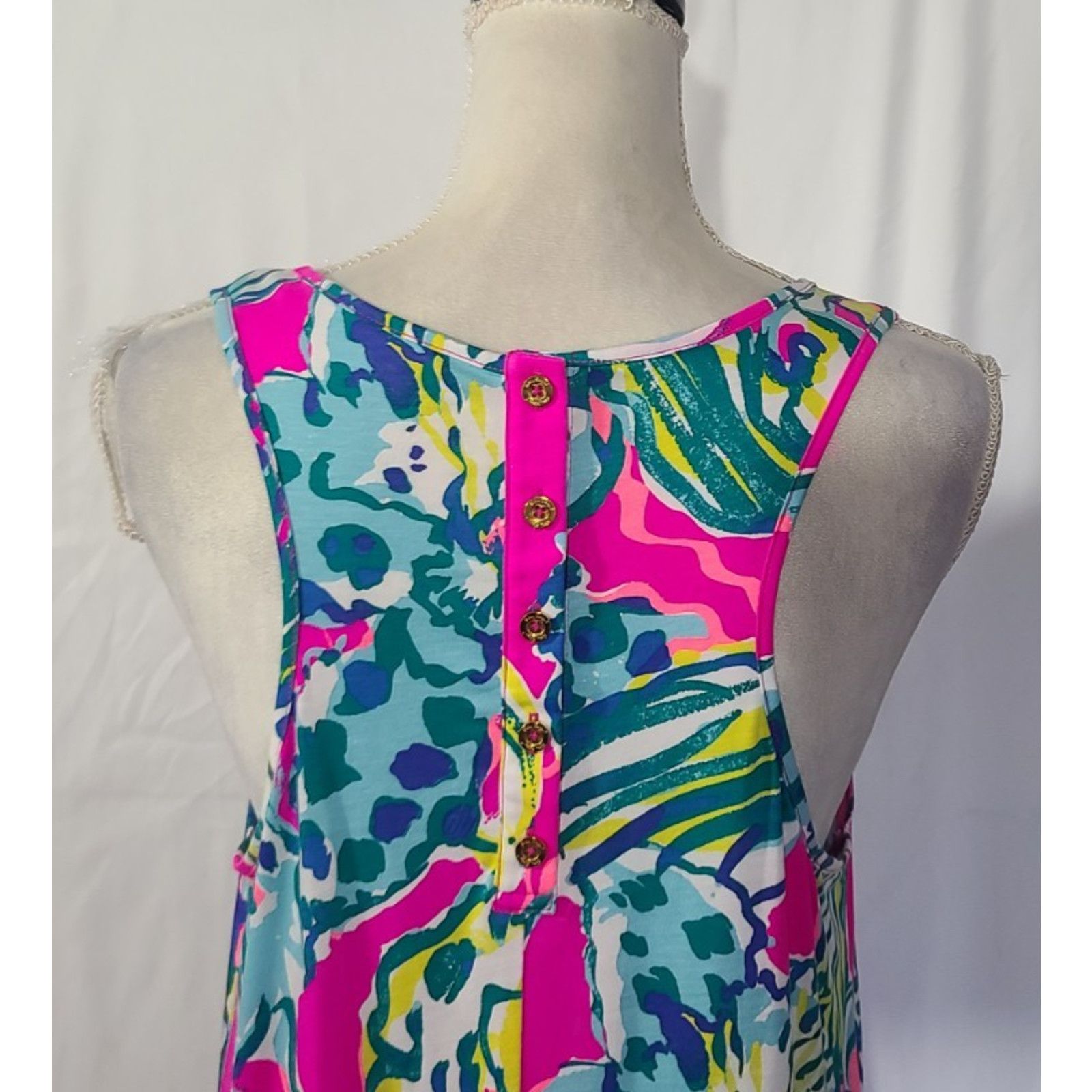 Lilly Pulitzer New Lilly Pulitzer Womens Melle Trapeze Tank Dress Large Size L / US 10 / IT 46 - 7 Thumbnail