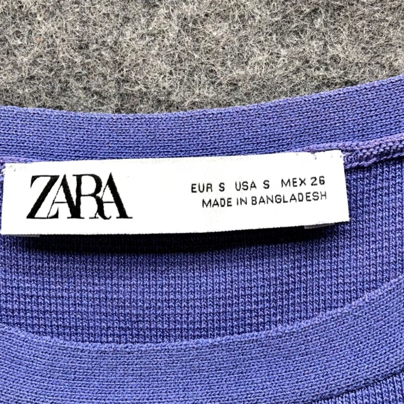 Zara Zara Cropped Knit Tank Top Womens S Blue Sleeveless Crewneck Fitted High Neck Pullover Style: Cropped Knit Tank​ Size S / US 4 / IT 40 - 3 Thumbnail