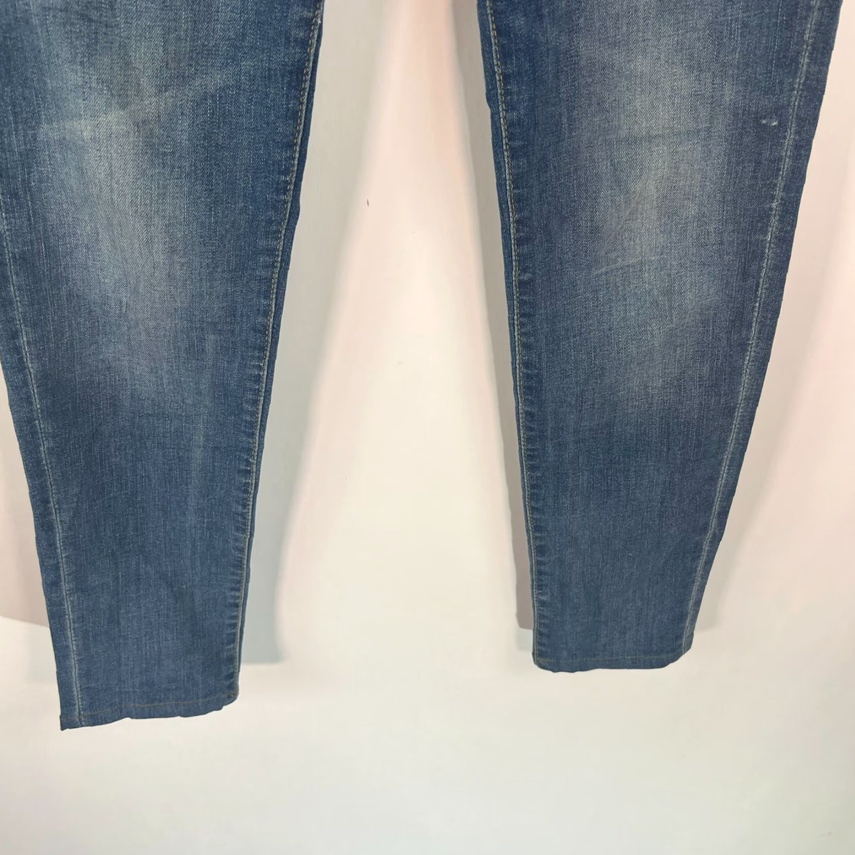 Gap Gap Womens Super Skinny Straight Leg Premium Blue Denim Jeans Size 4/27 28X27 Size 27" / US 4 / IT 40 - 4 Thumbnail