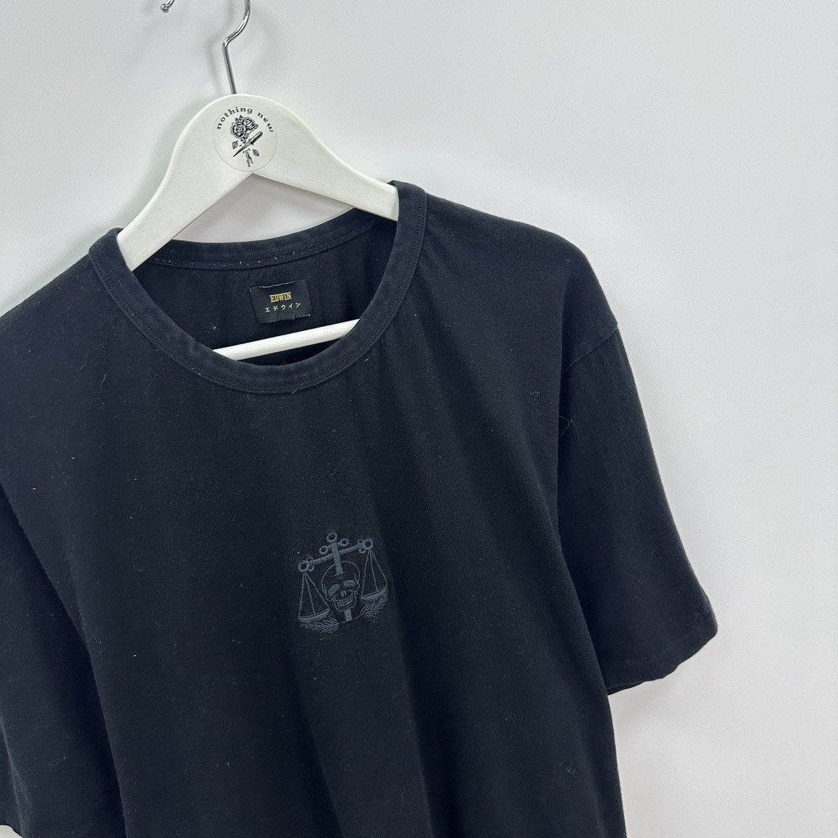 Edwin Vintage 00s Edwin Embroidered logo tee y2k Japan Skull Knife Size US M / EU 48-50 / 2 - 5 Thumbnail