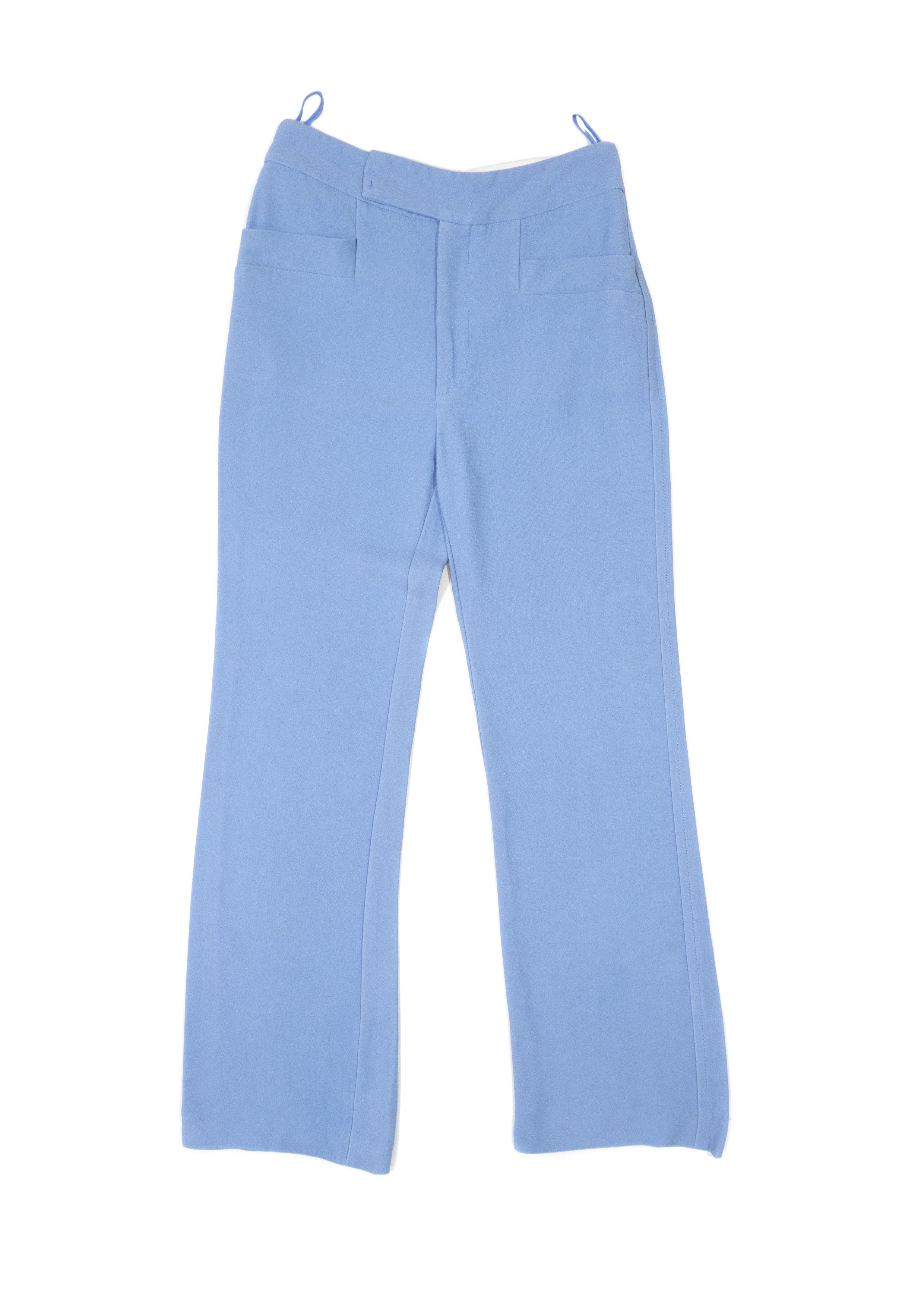 Miu Miu High-Waisted Flared Viscose Pants Size 26" / US 2 / IT 38 - 1 Thumbnail