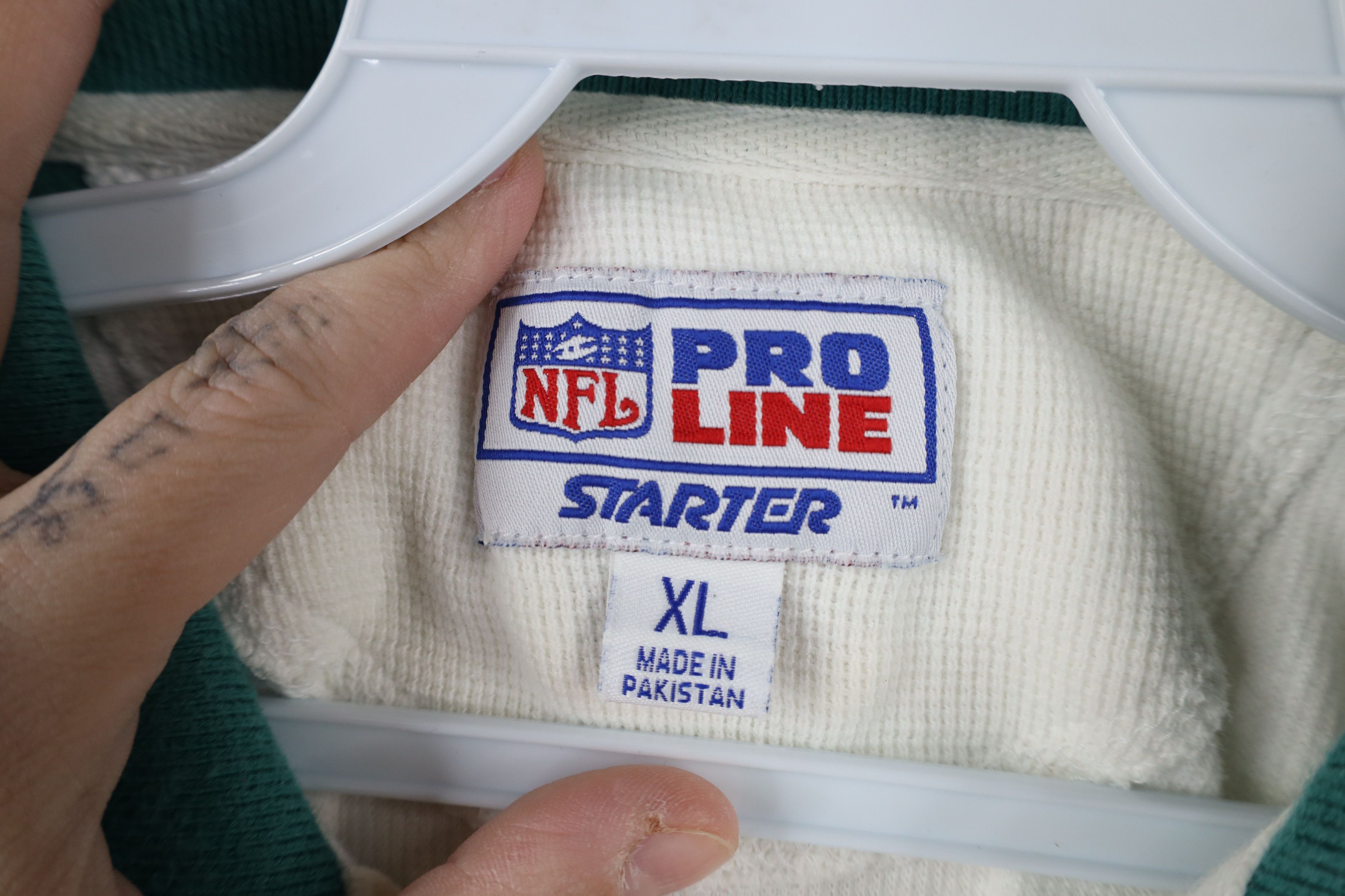 Starter × Vintage Vintage 90s Starter Dolphins Football Thermal Waffle Polo Size US XL / EU 56 / 4 - 9 Thumbnail