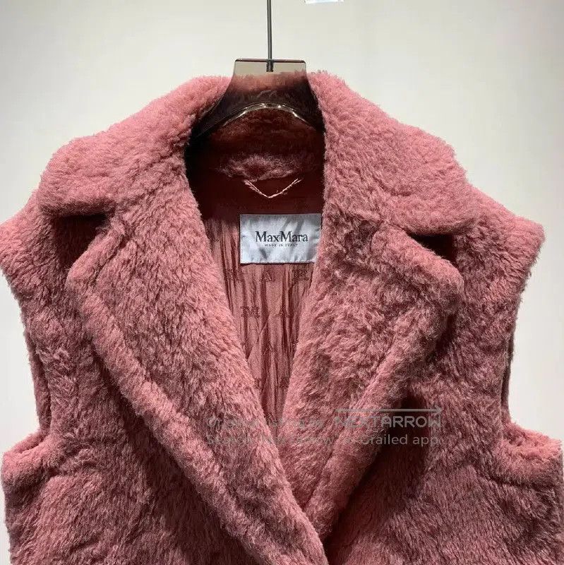Max Mara MaxMara Pink Alpaca Wool Women's Coat . Size S / US 4 / IT 40 - 5 Thumbnail