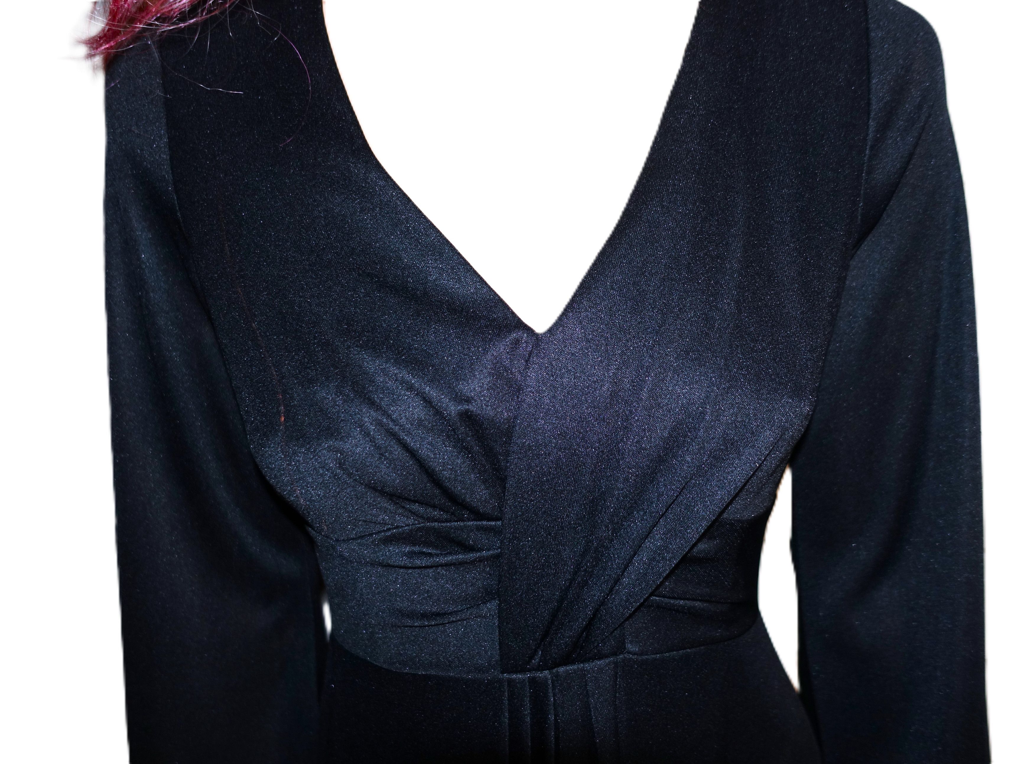 Vintage Vintage Black Maxi Dress M Size M / US 6-8 / IT 42-44 - 2 Thumbnail
