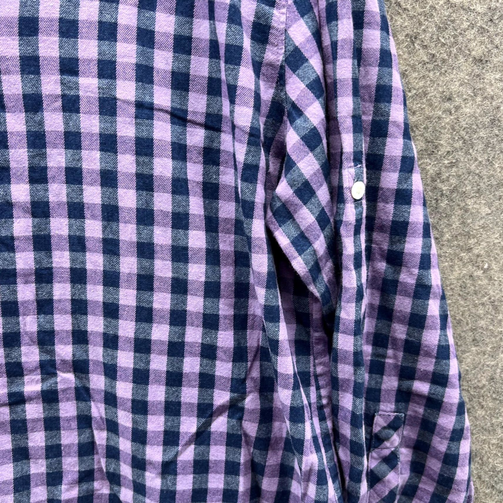 Tommy Bahama VINTAGE? No. Tommy Bahama Shirt Women Large Purple Checkered Button-Down Casual Preppy 100% Cotton Long Sleeve Size L / US 10 / IT 46 - 6 Thumbnail
