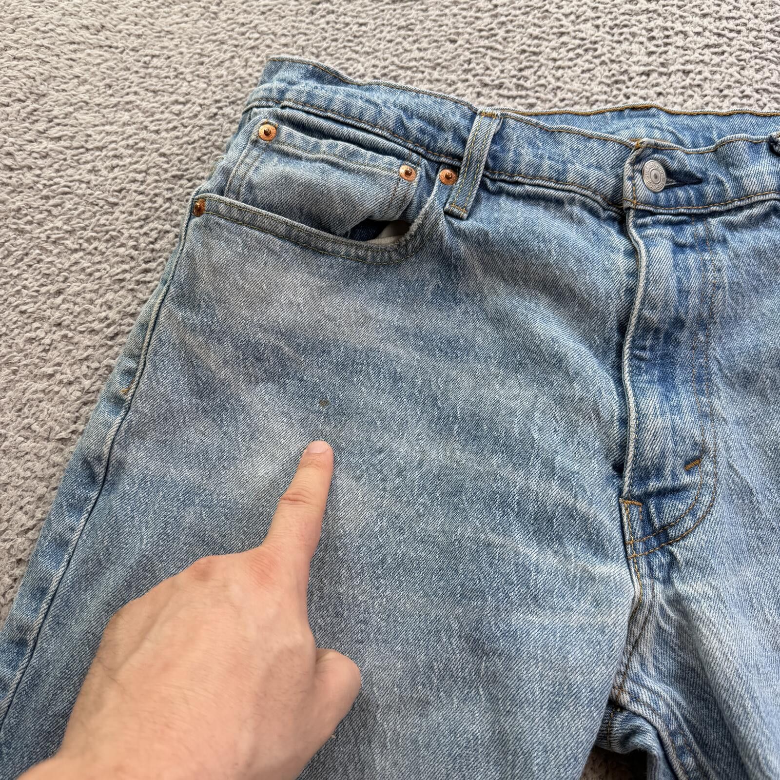 Levi's Levis 569 Loose Straight Jeans Light Wash Baggy Fit 34x30 Size US 34 / EU 50 - 8 Thumbnail