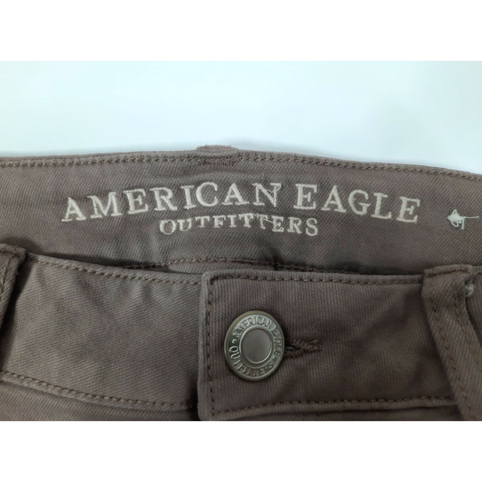 American Eagle Outfitters VINTAGE American Eagle Jeans Size 14 Reg Jeggings Stretch Skinny Mauve Distressed Size 36" / US 14 / IT 50 - 2 Thumbnail