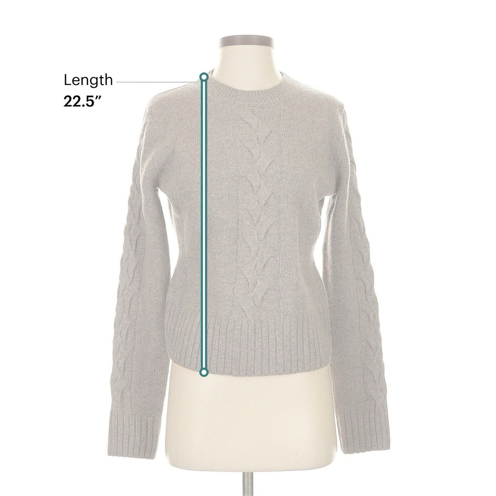 Vince NWOT Vince Wool Blend Cable Knit Grey Pullover Sweater Small Size S / US 4 / IT 40 - 3 Thumbnail