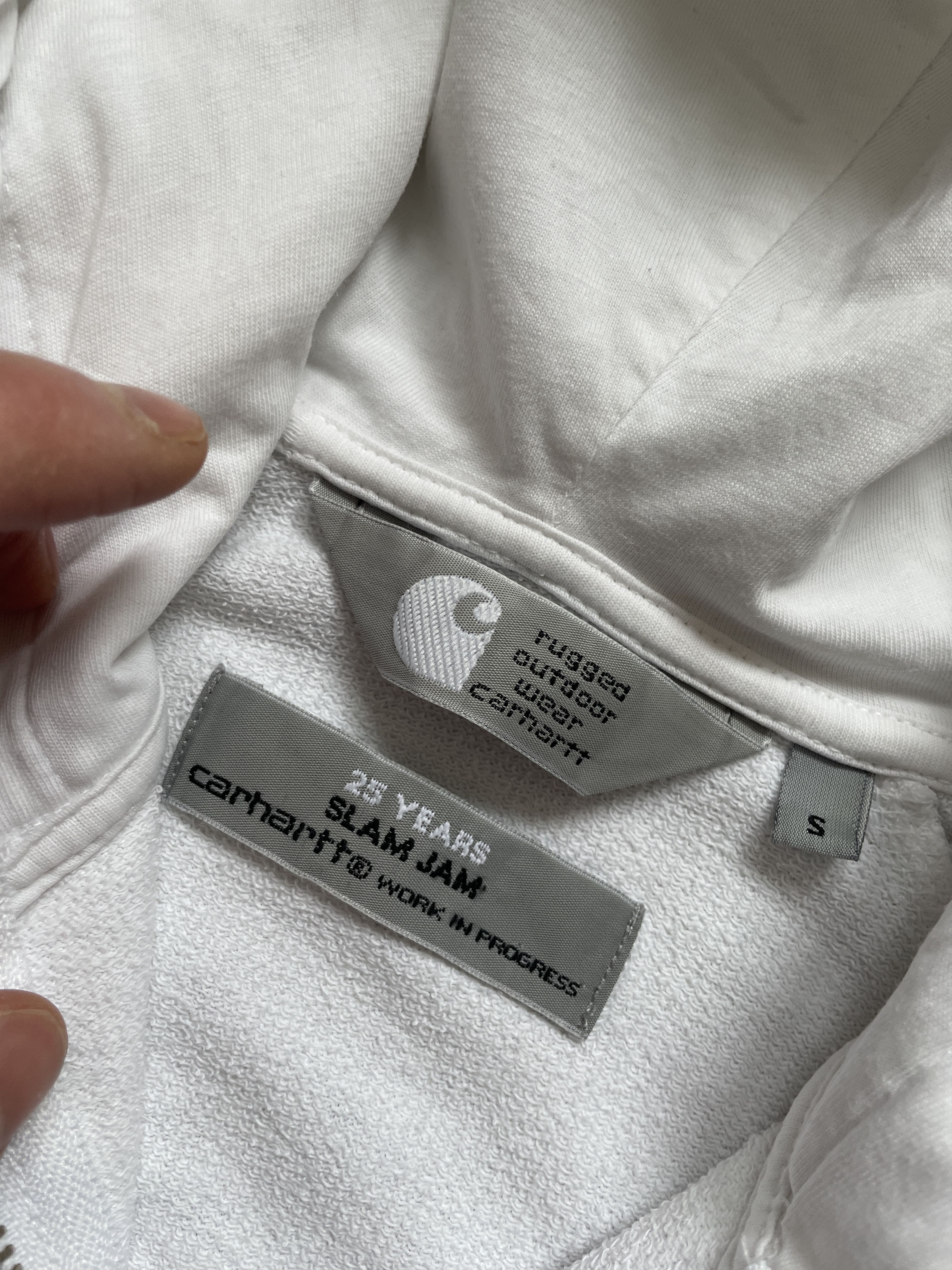 Carhartt CARHARTT \SLAM JAM WHITE DISTRESSED REFLECTIVE ZIP HOODIE Size US S / EU 44-46 / 1 - 13 Thumbnail